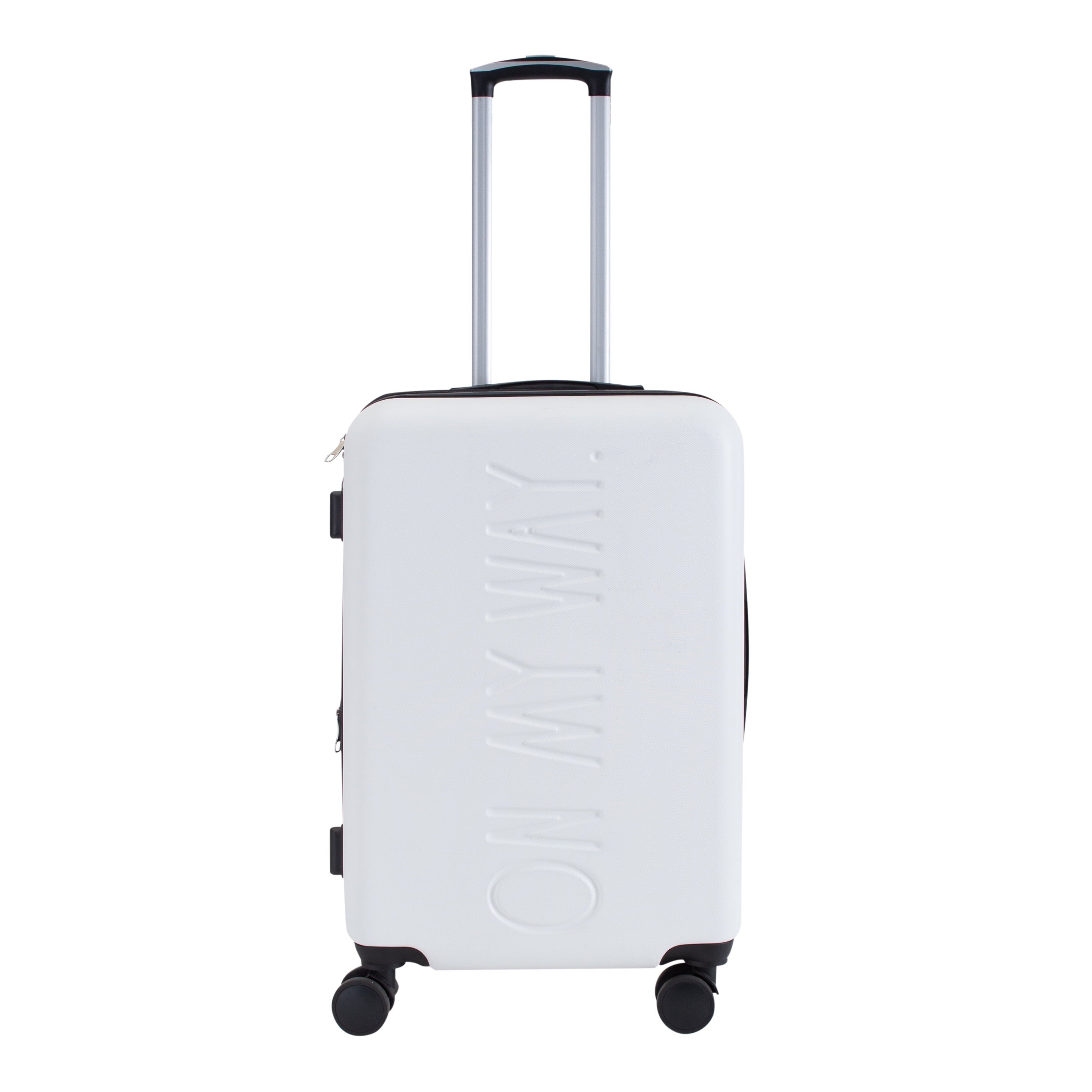 3 Piece Expandable Rolling Luggage Set in White