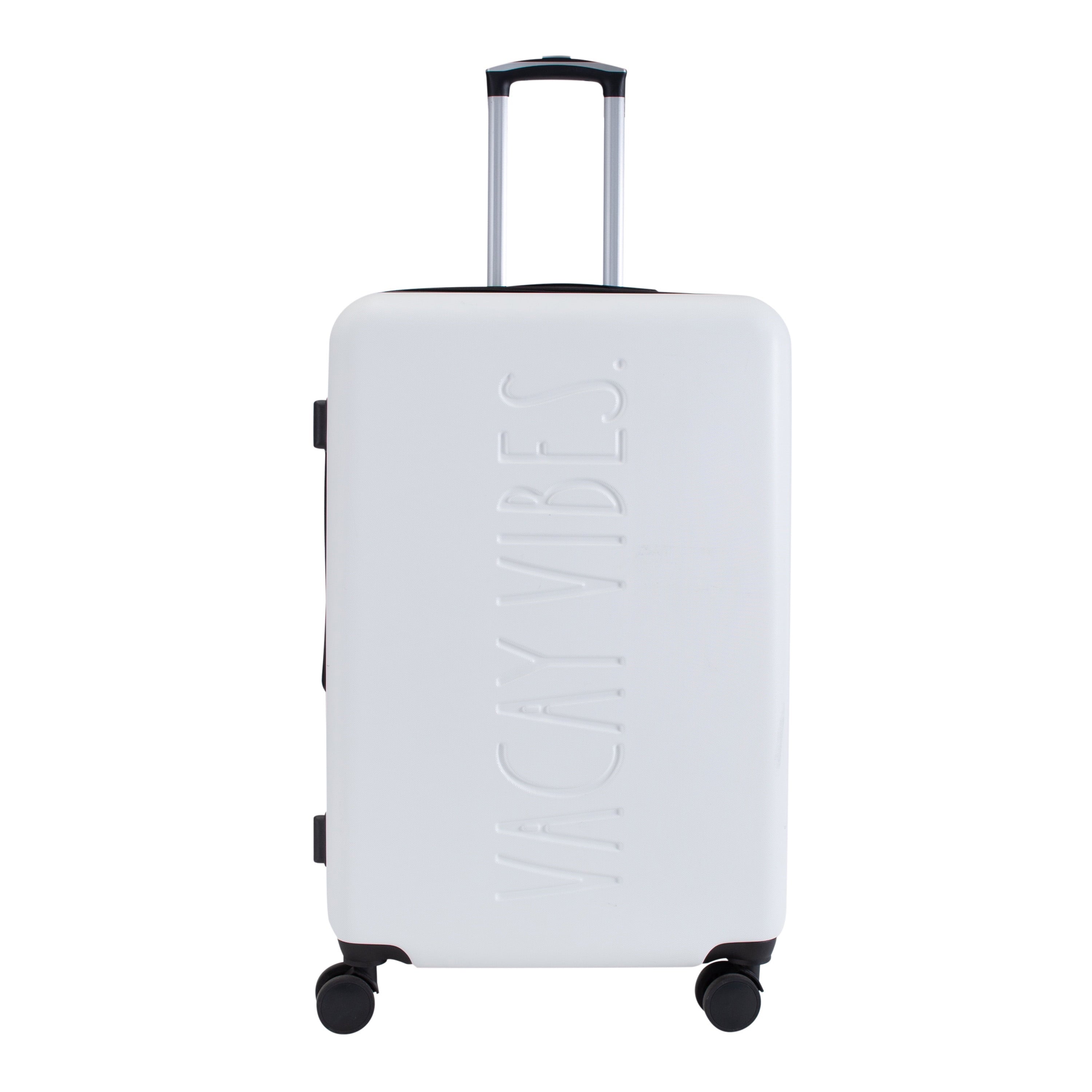 3 Piece Expandable Rolling Luggage Set in White