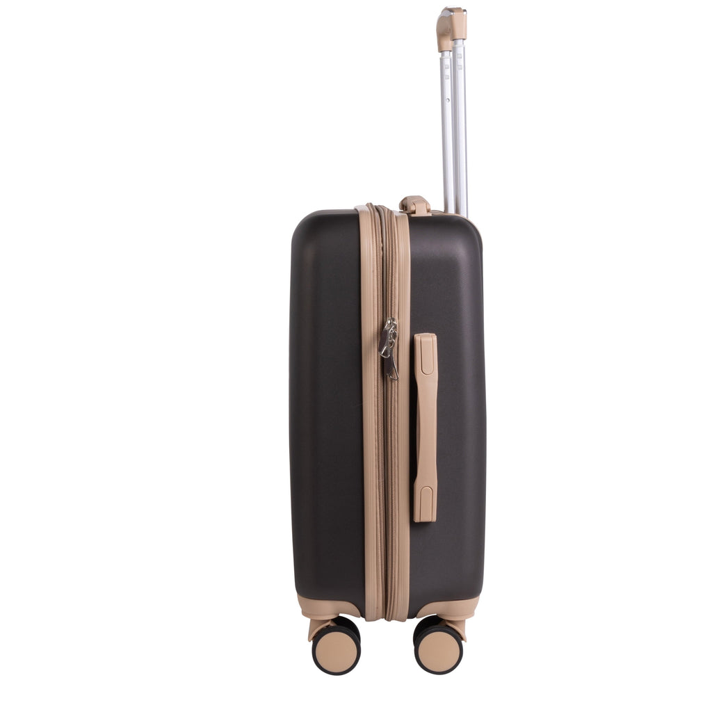 3 Piece Expandable Rolling Luggage Set in White