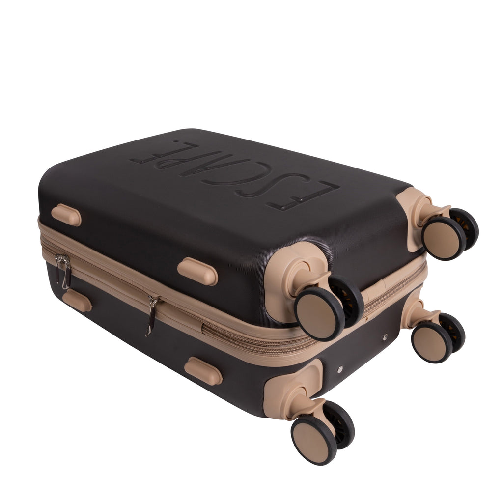 3 Piece Expandable Rolling Luggage Set in White