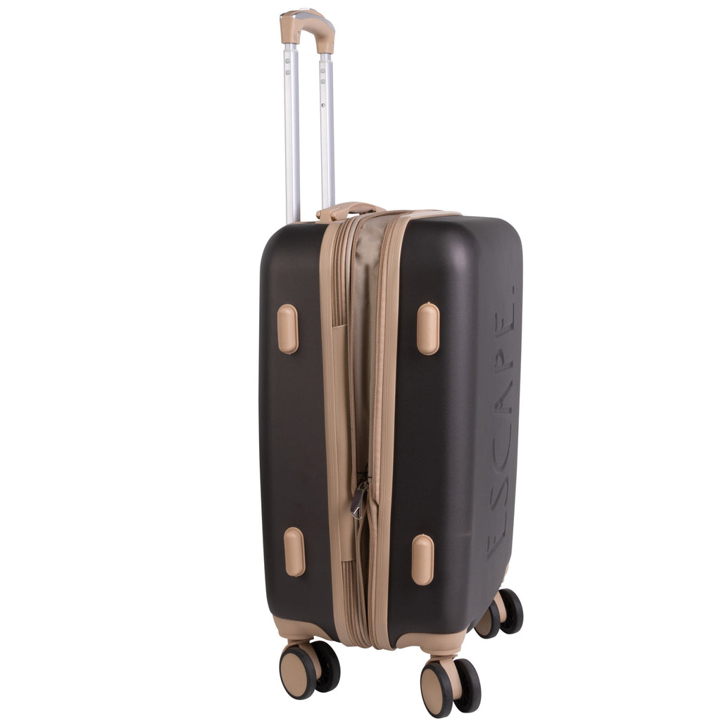 3 Piece Expandable Rolling Luggage Set in White