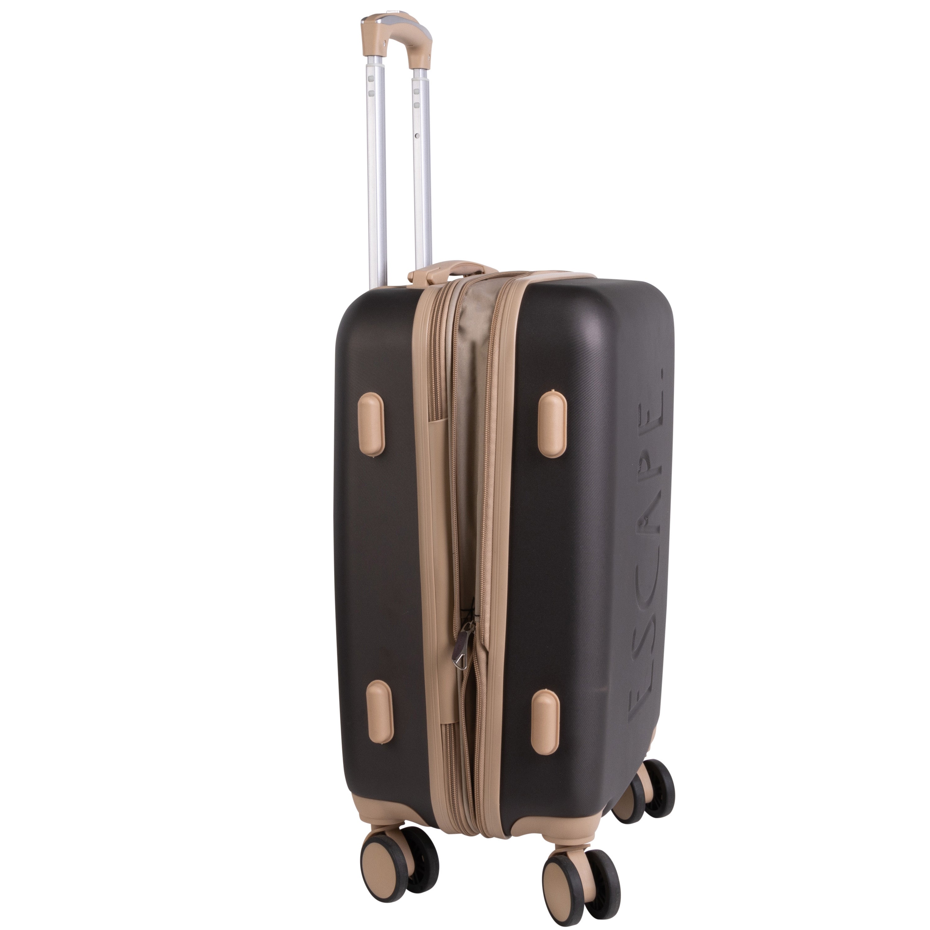 3 Piece Expandable Rolling Luggage Set in White