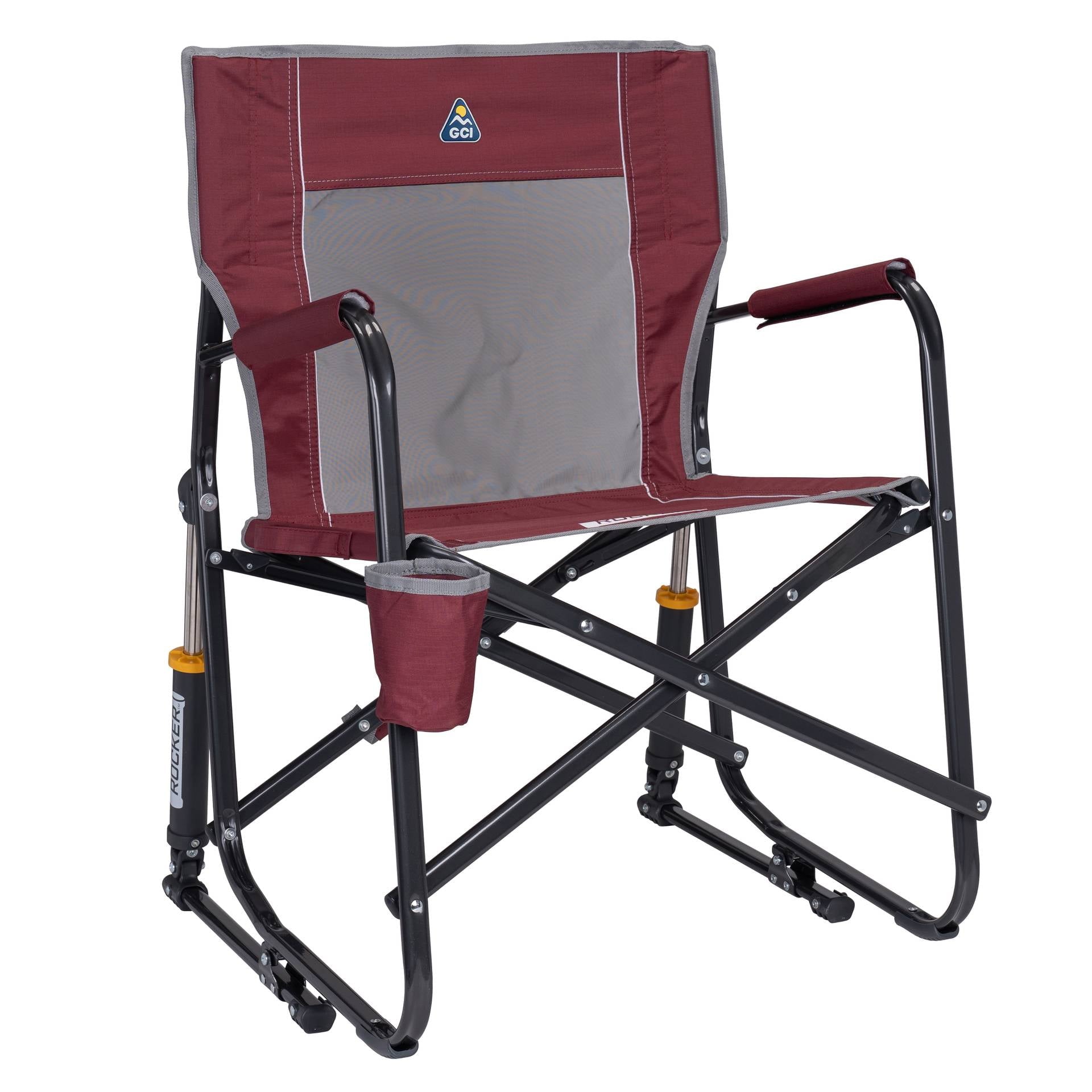 Freestyle Rocker Foldable Rocking Camping Chair, Maroon