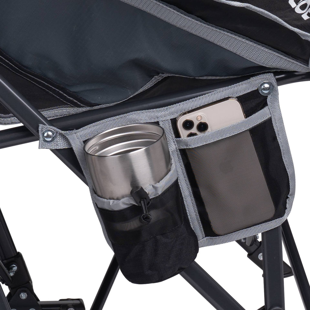 Pod Rocker Foldable Rocking Camp Chair, Black