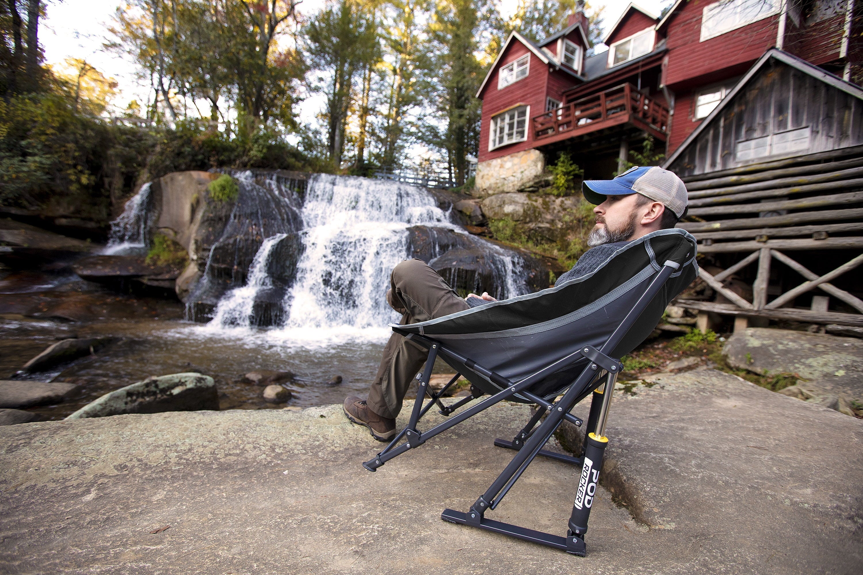 Pod Rocker Foldable Rocking Camp Chair, Black