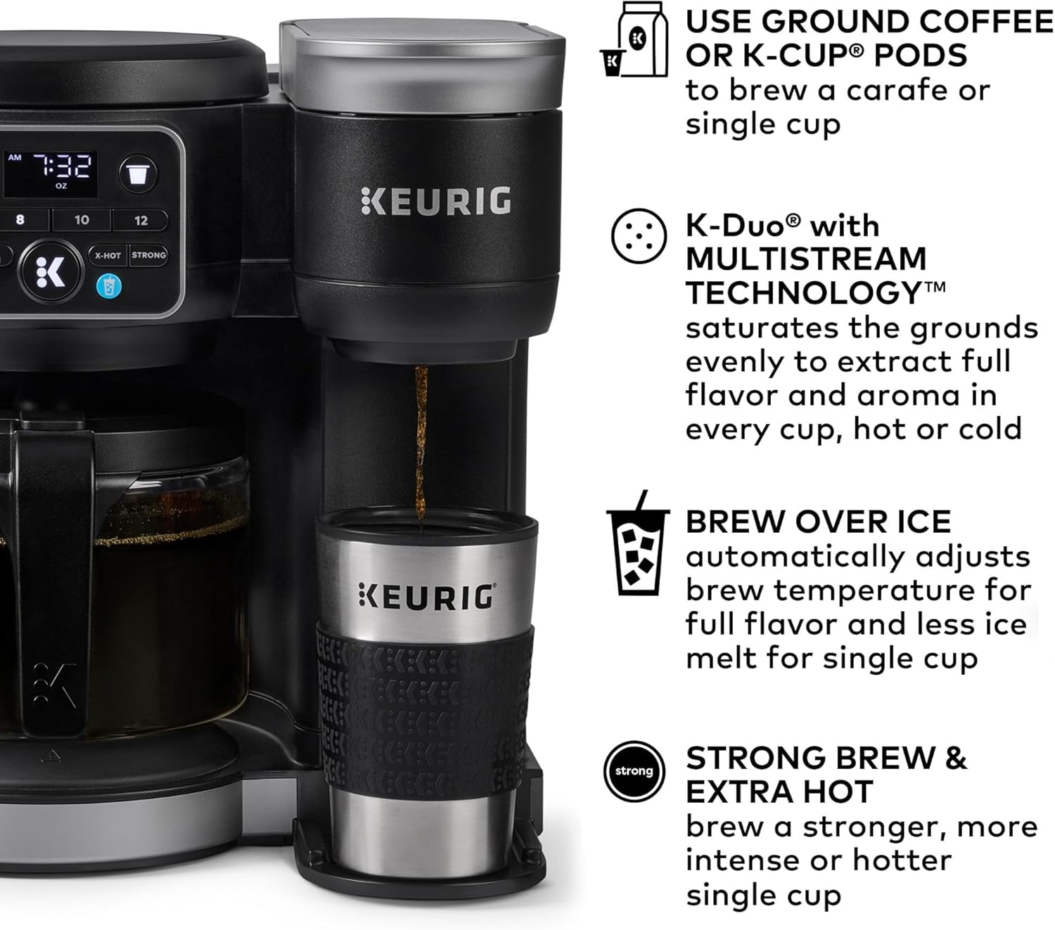 K-Duo Gen 2 Hot &amp; Iced Single Serve &amp; Carafe Coffee Maker