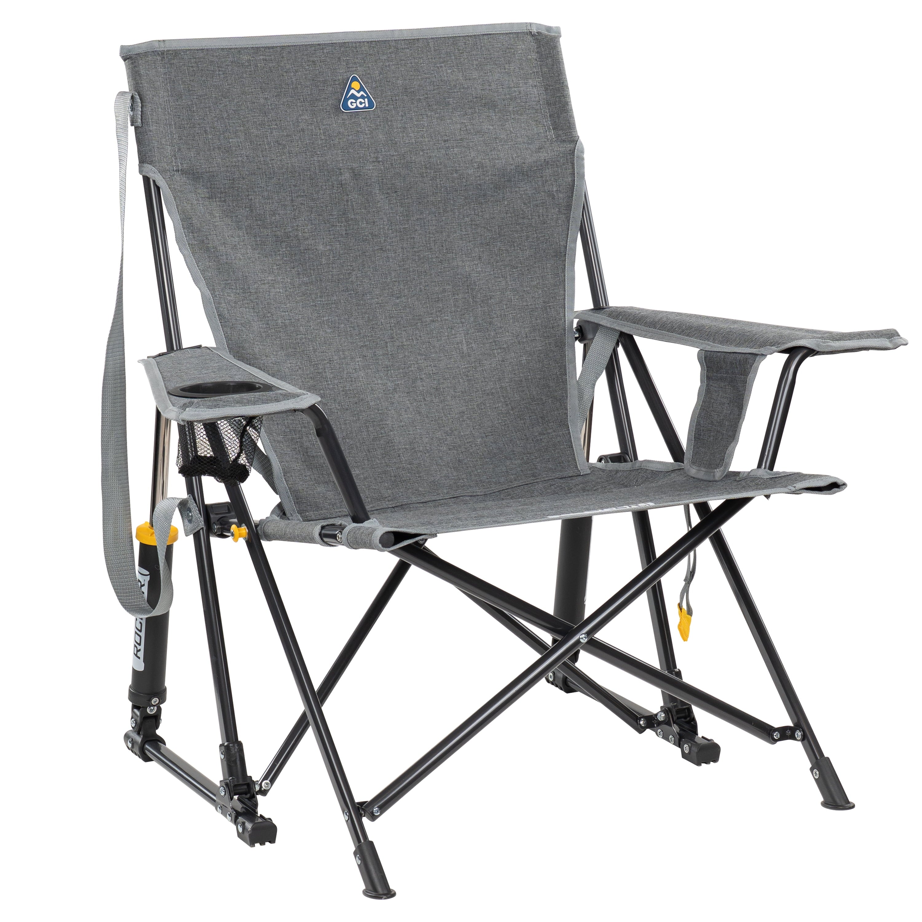 Kickback Rocker Foldable Rocking Camp Chair, Heathered Indigo