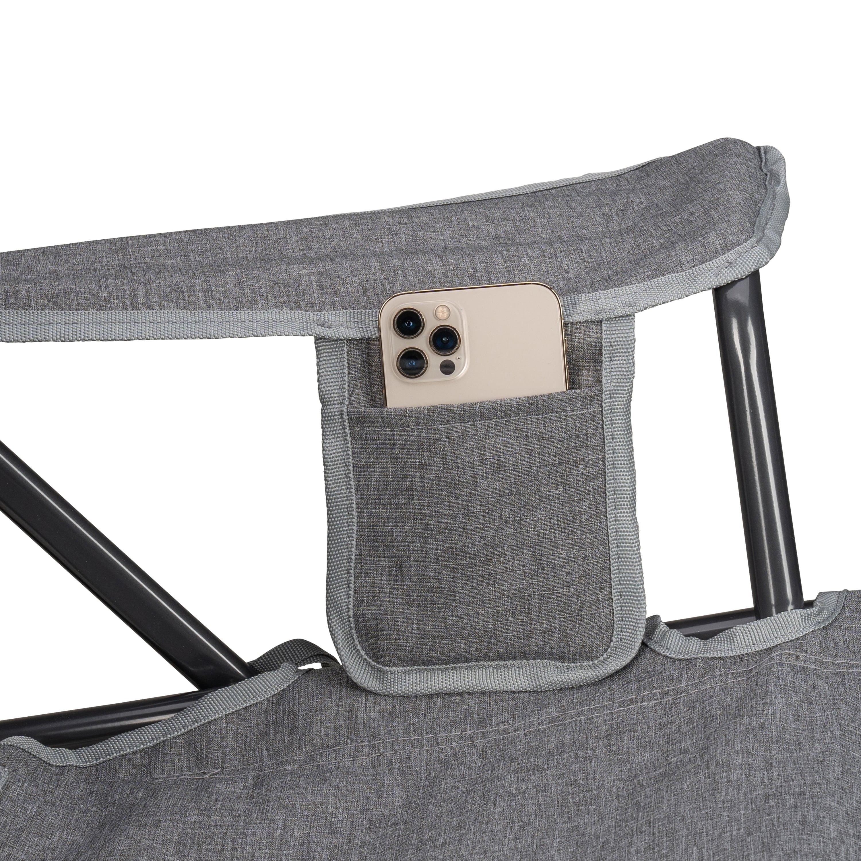 Kickback Rocker Foldable Rocking Camp Chair, Heathered Indigo