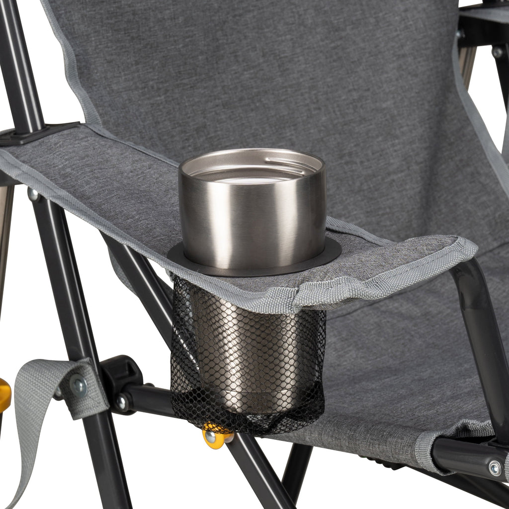 Kickback Rocker Foldable Rocking Camp Chair, Heathered Indigo