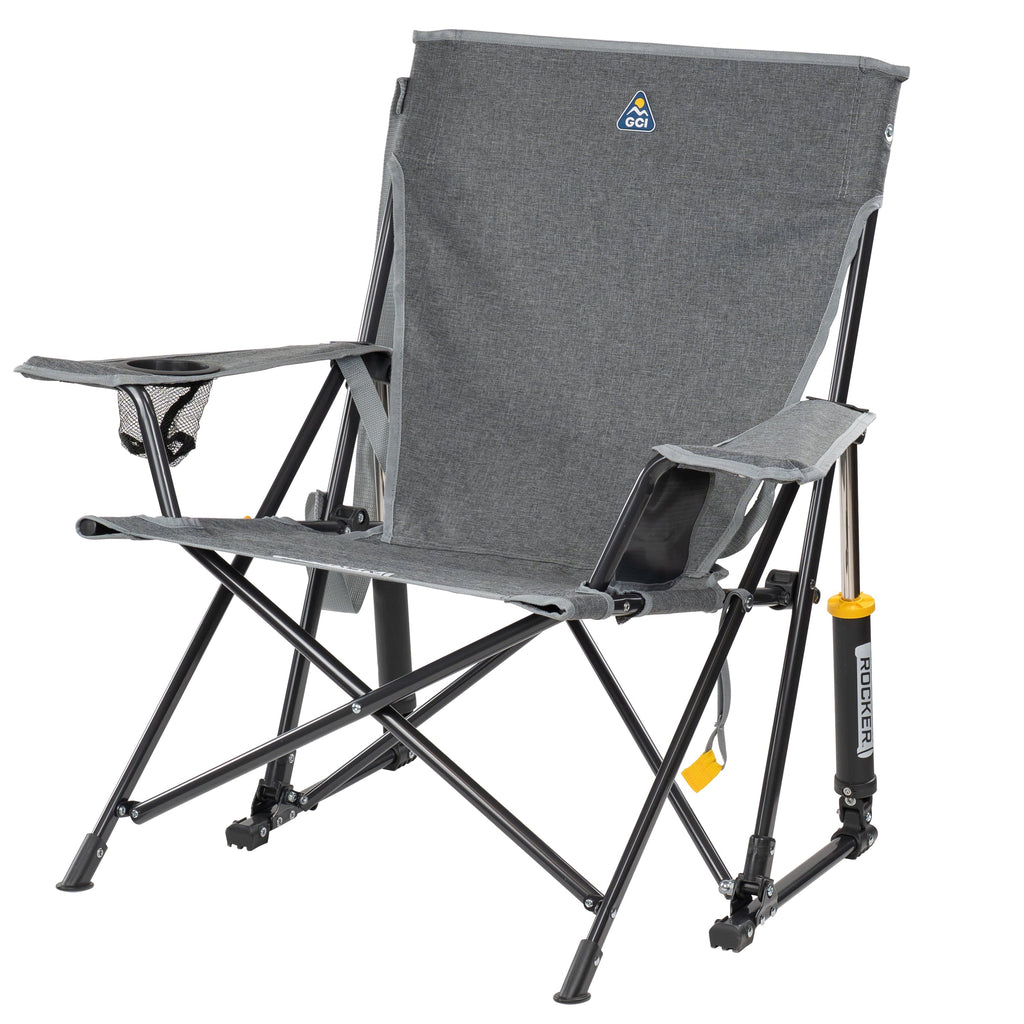 Kickback Rocker Foldable Rocking Camp Chair, Heathered Indigo