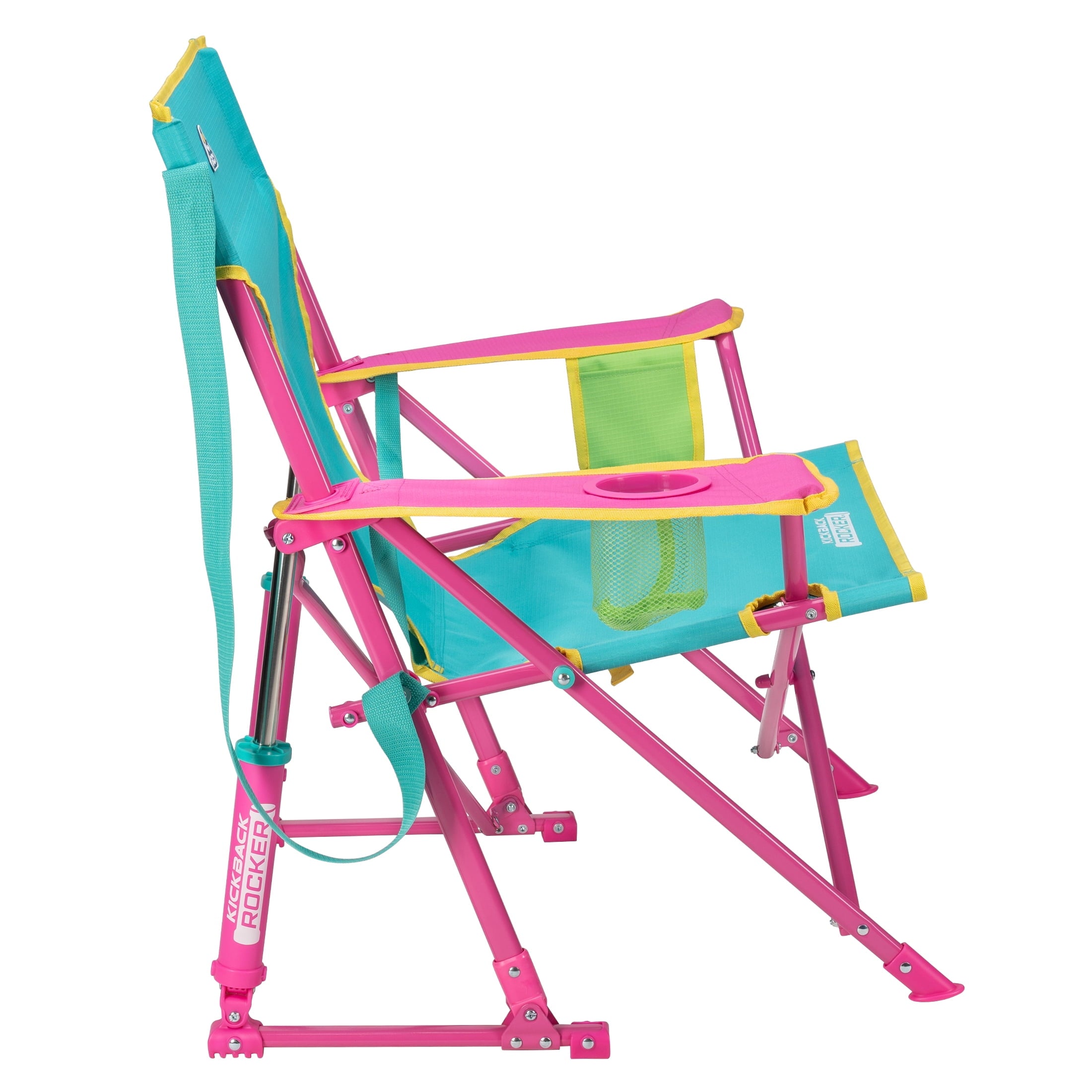 Kickback Rocker Foldable Rocking Camp Chair, Heathered Indigo