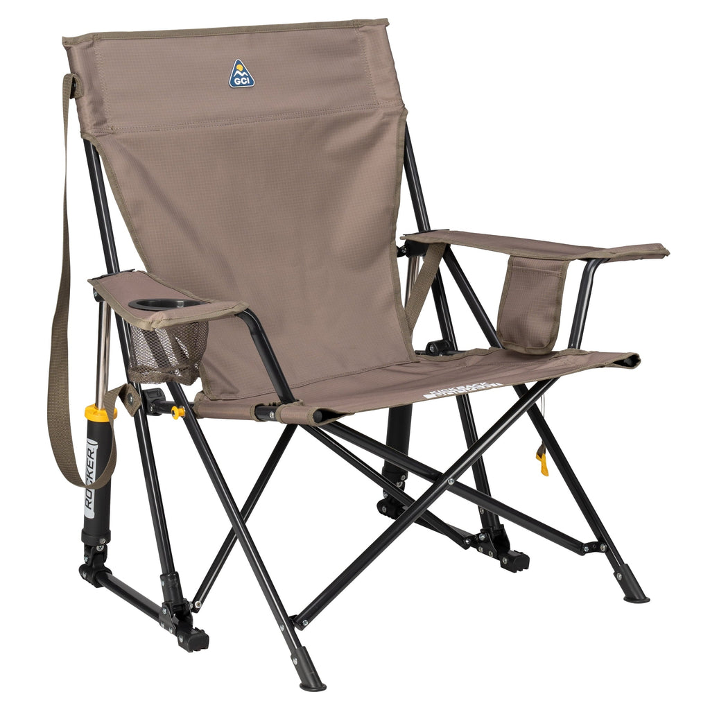 Kickback Rocker Foldable Rocking Camp Chair, Heathered Indigo