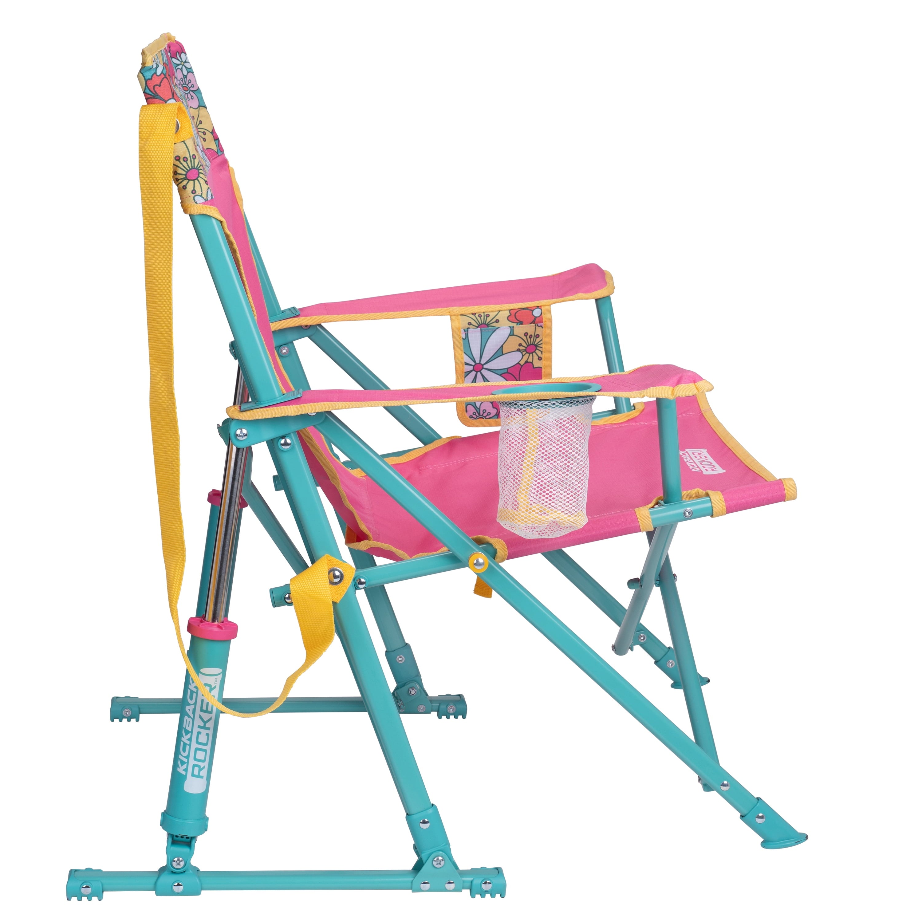 Kickback Rocker Foldable Rocking Camp Chair, Heathered Indigo