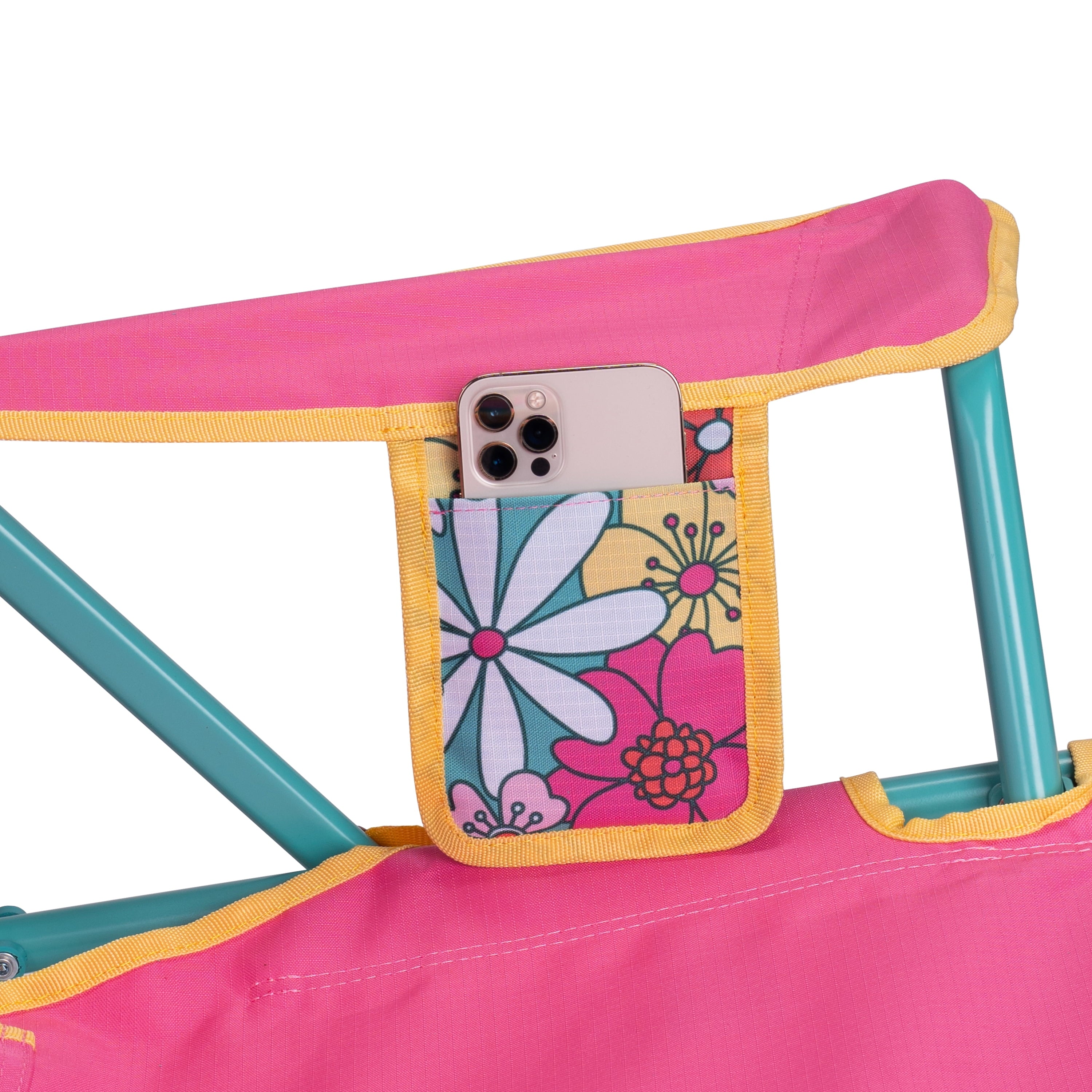 Kickback Rocker Foldable Rocking Camp Chair, Heathered Indigo