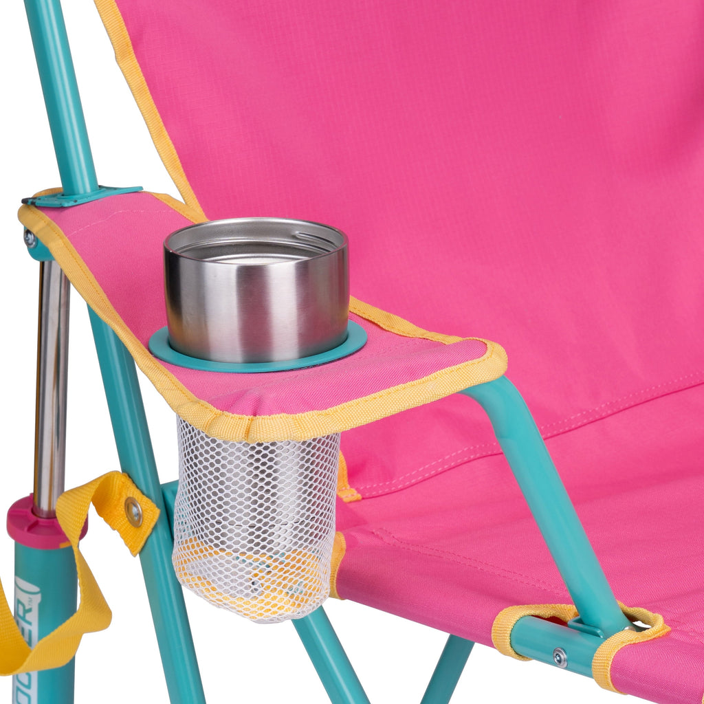 Kickback Rocker Foldable Rocking Camp Chair, Heathered Indigo