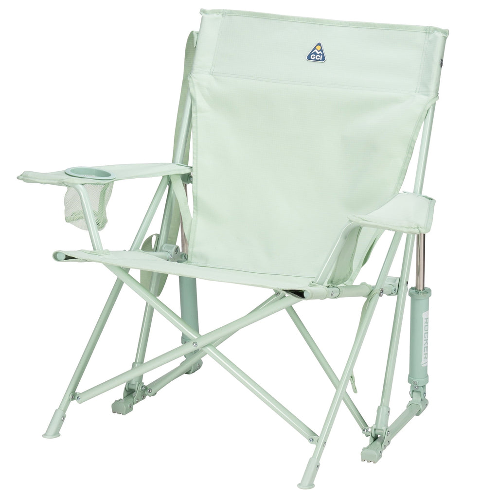 Kickback Rocker Foldable Rocking Camp Chair, Heathered Indigo