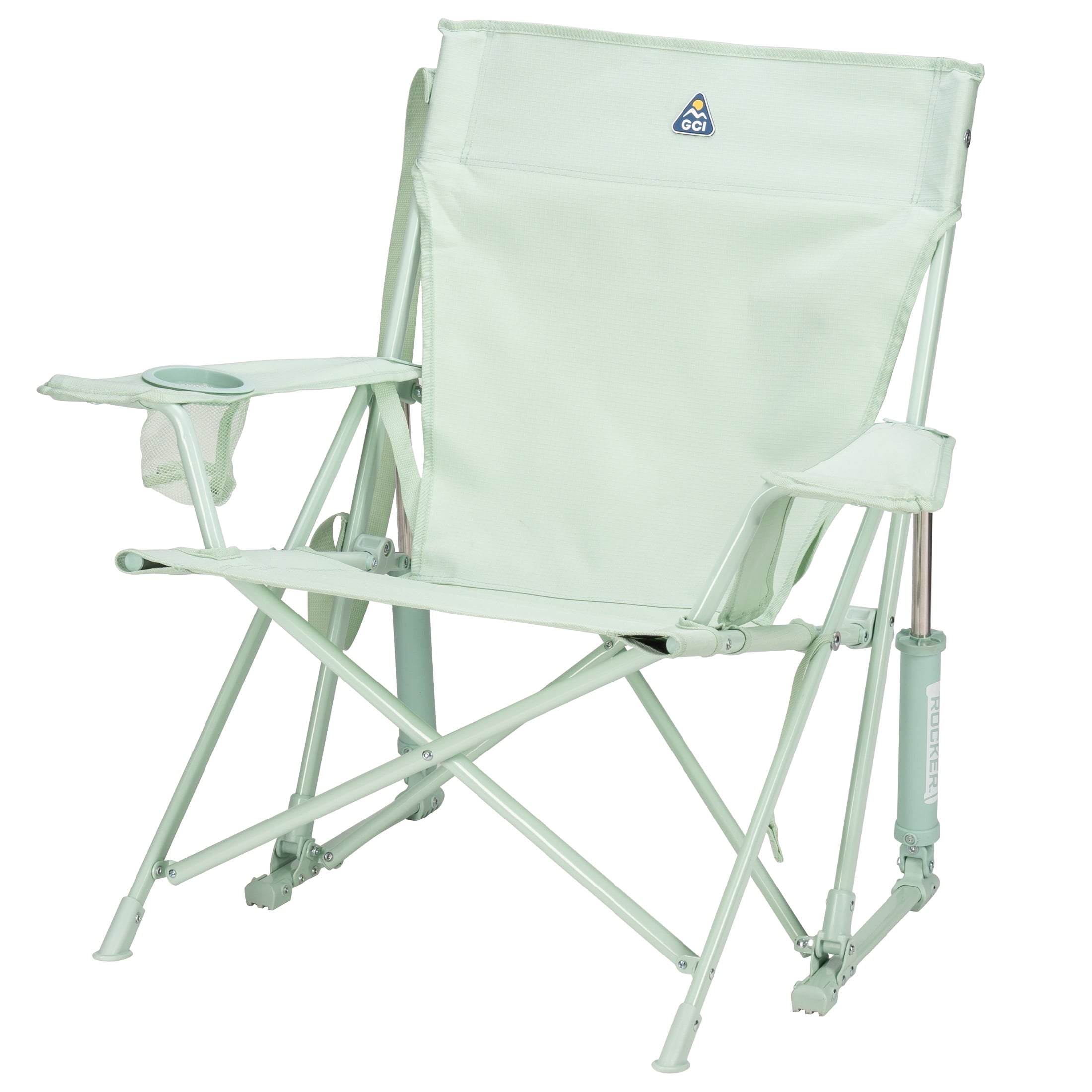 Kickback Rocker Foldable Rocking Camp Chair, Heathered Indigo