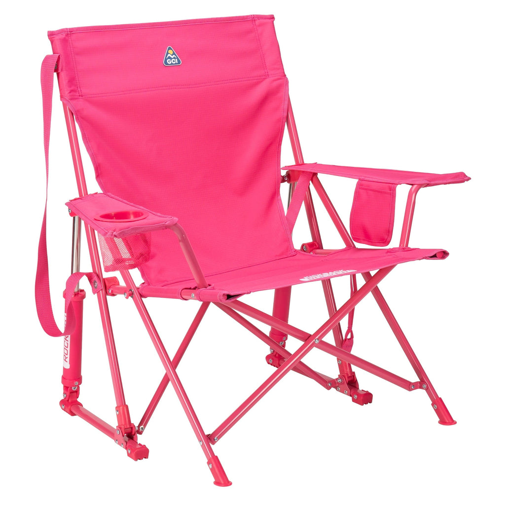 Kickback Rocker Foldable Rocking Camp Chair, Heathered Indigo