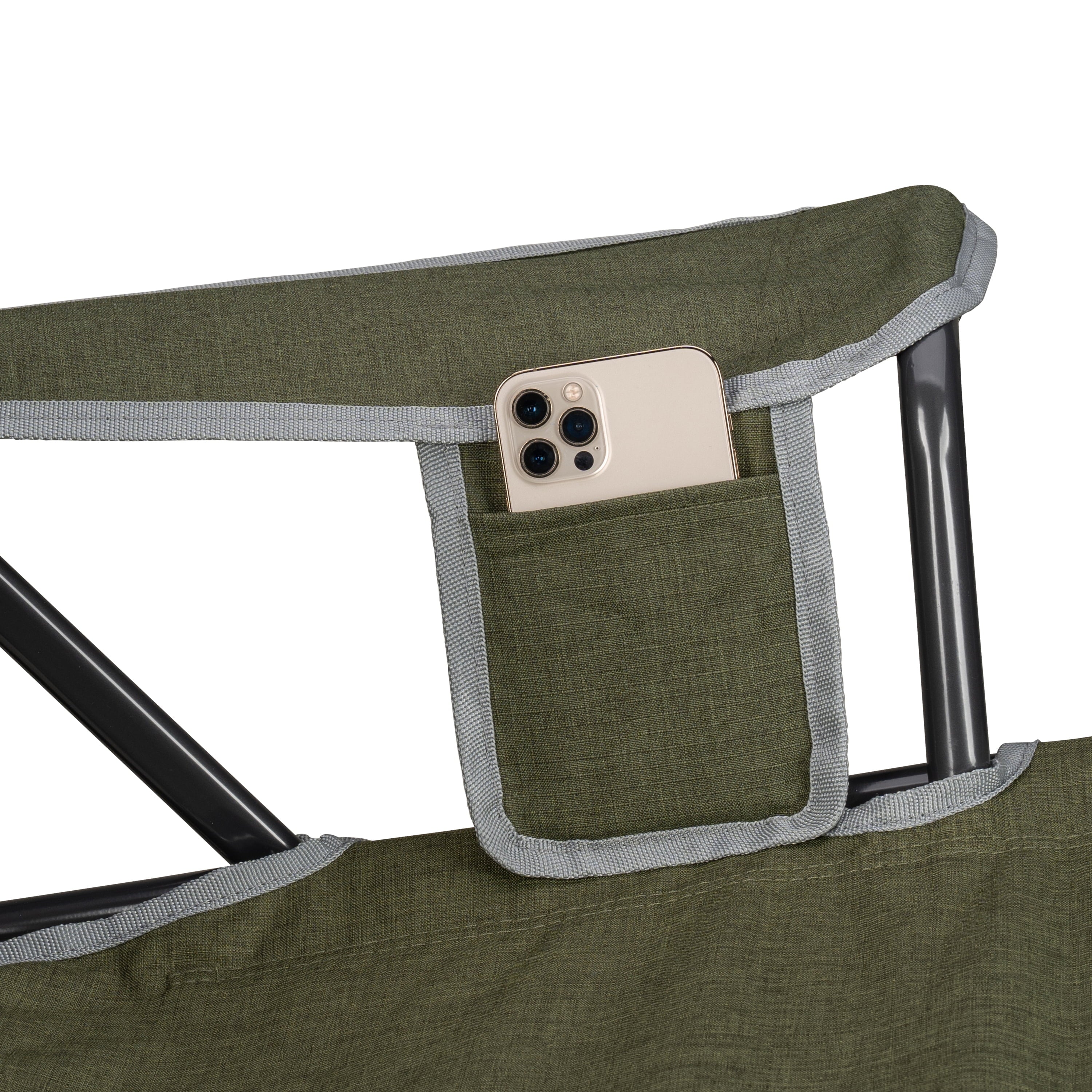 Kickback Rocker Foldable Rocking Camp Chair, Heathered Indigo