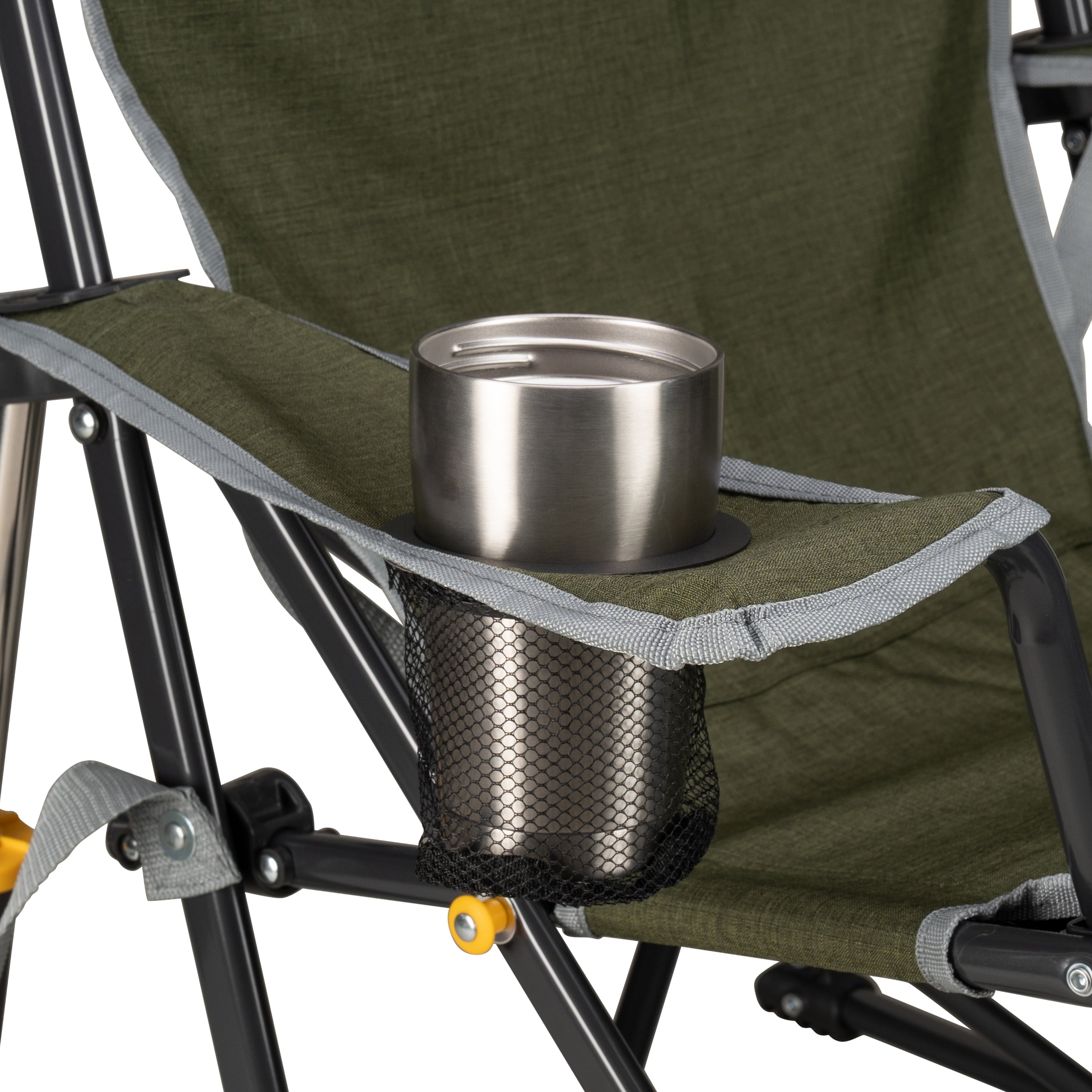Kickback Rocker Foldable Rocking Camp Chair, Heathered Indigo