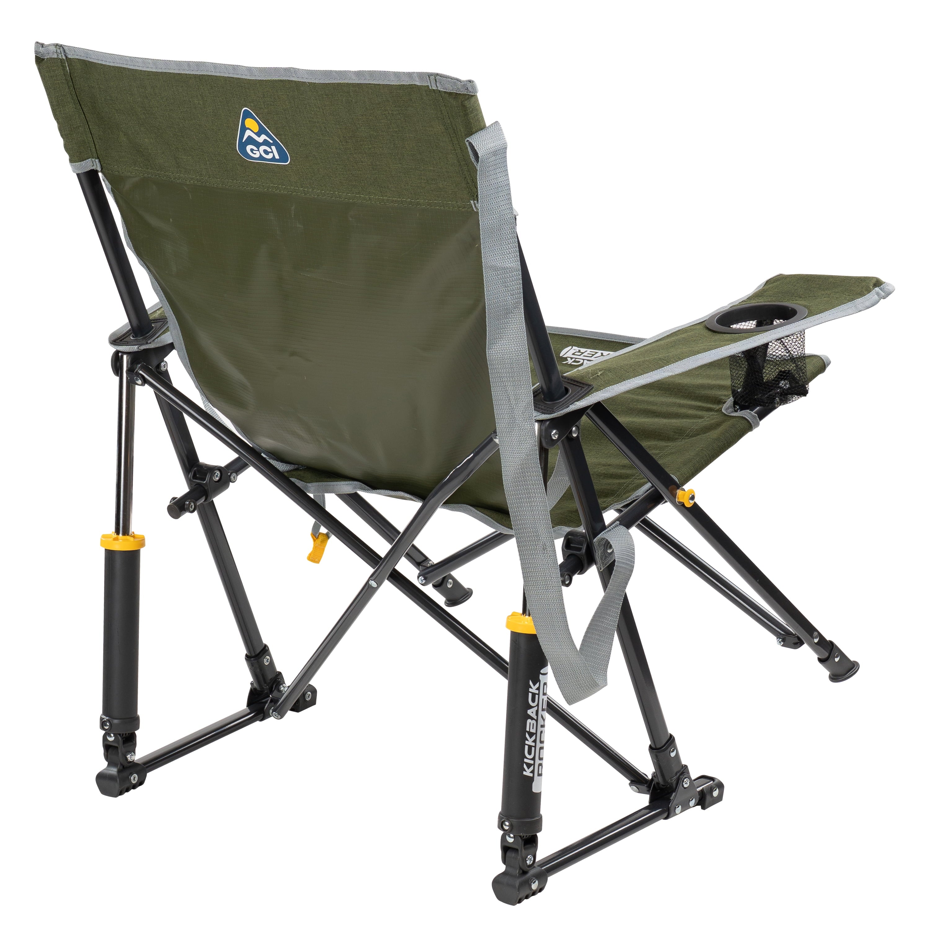 Kickback Rocker Foldable Rocking Camp Chair, Heathered Indigo