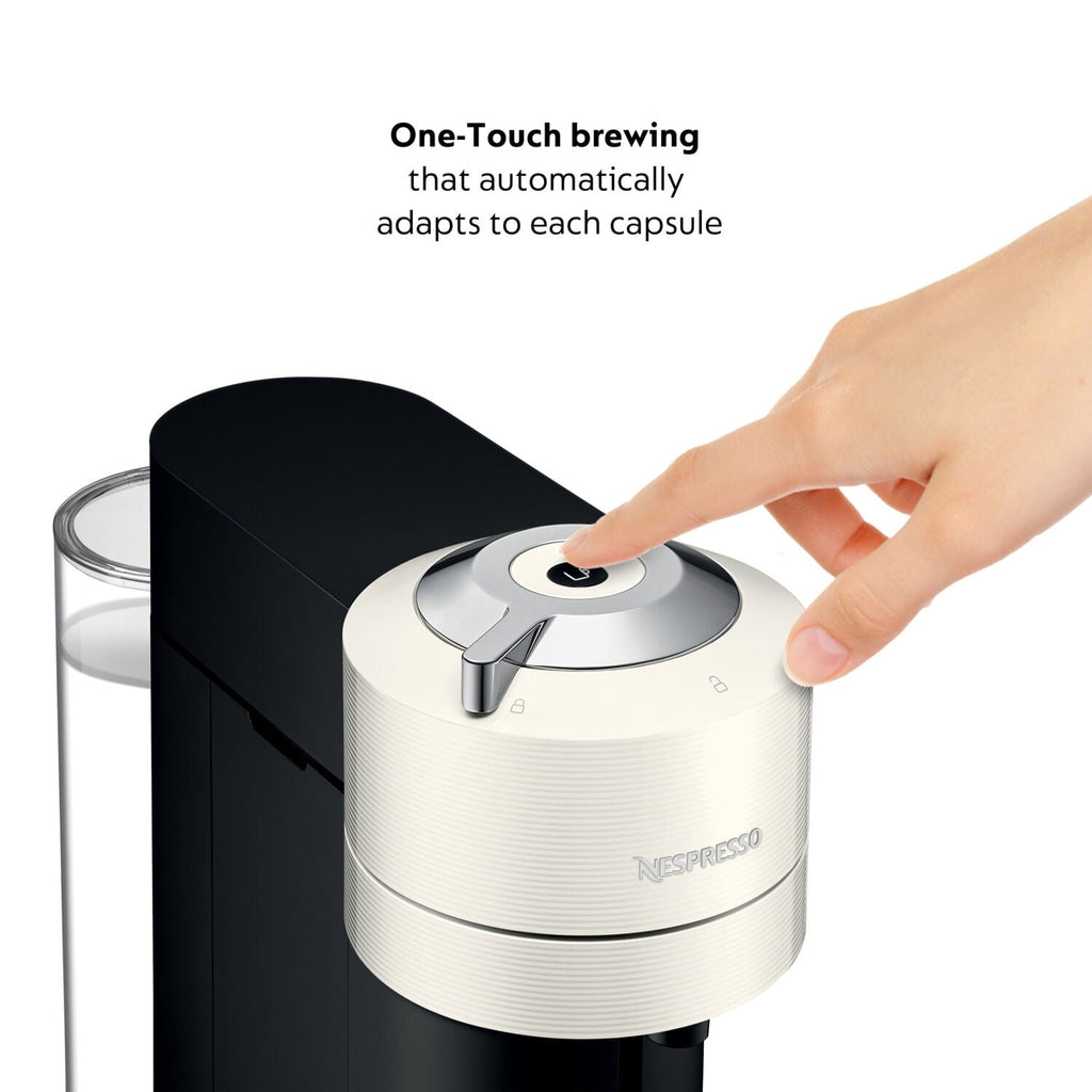 ENV120WAE Vertuo Next Coffee and Espresso Maker, Machine + Aeroccino, White