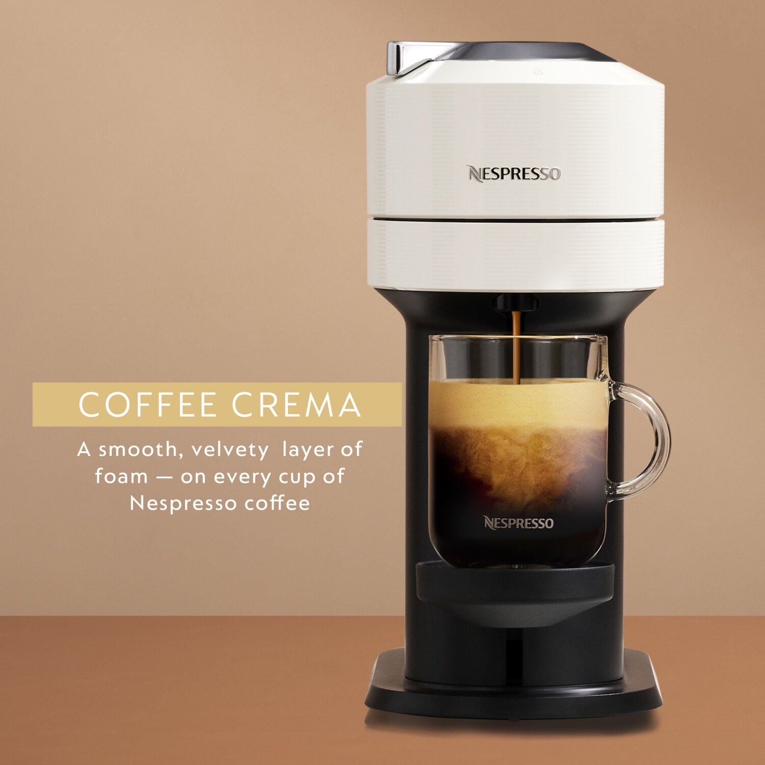 ENV120WAE Vertuo Next Coffee and Espresso Maker, Machine + Aeroccino, White
