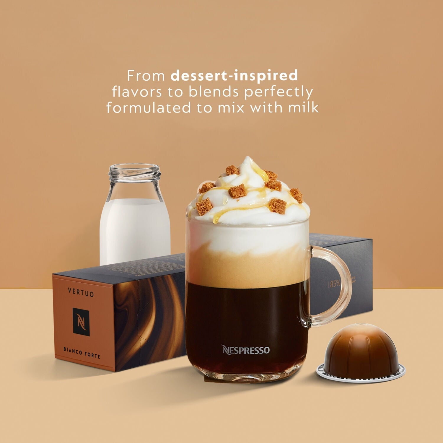 ENV120WAE Vertuo Next Coffee and Espresso Maker, Machine + Aeroccino, White