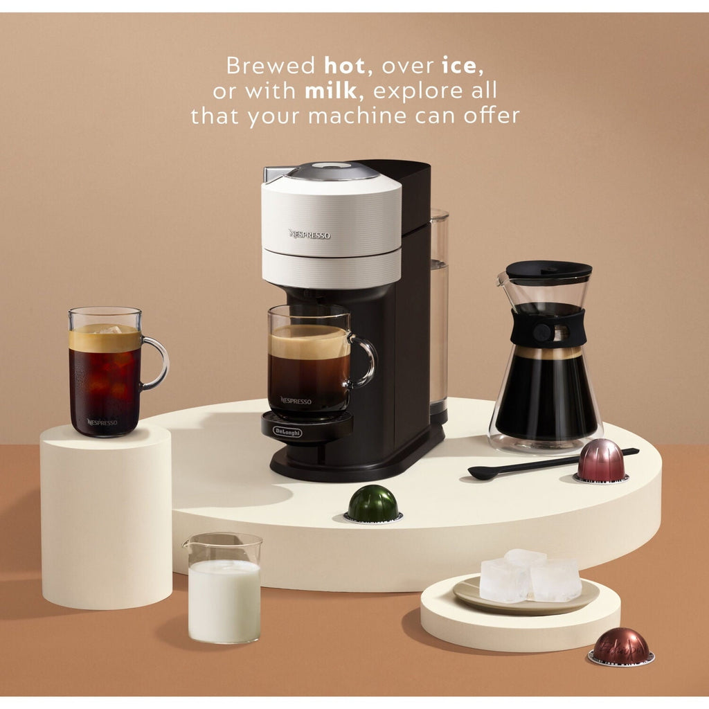 ENV120WAE Vertuo Next Coffee and Espresso Maker, Machine + Aeroccino, White