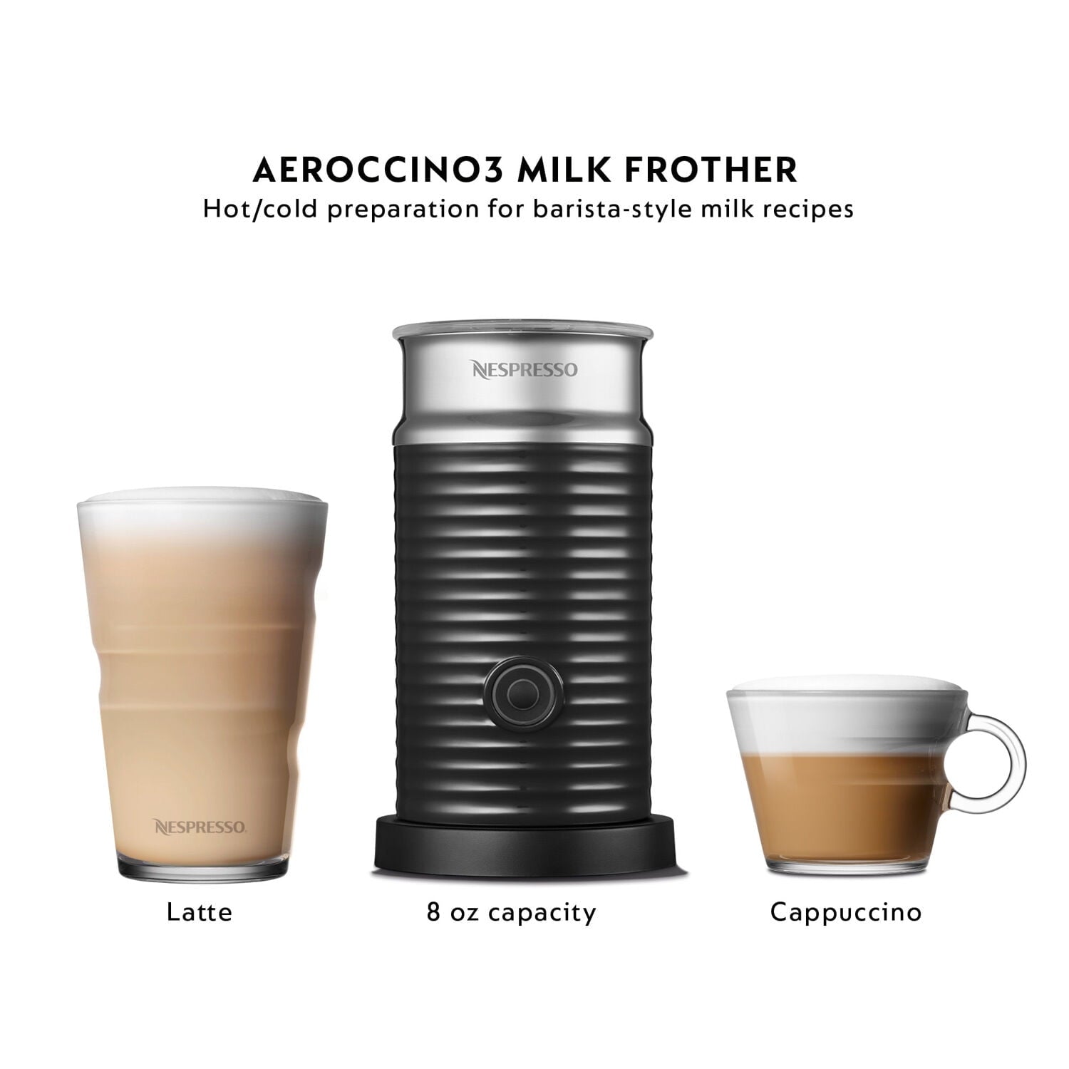 ENV120WAE Vertuo Next Coffee and Espresso Maker, Machine + Aeroccino, White