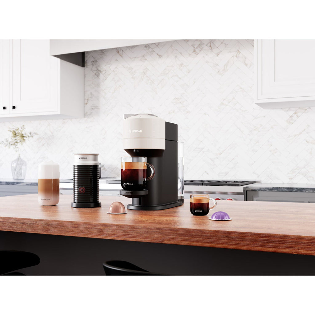 ENV120WAE Vertuo Next Coffee and Espresso Maker, Machine + Aeroccino, White