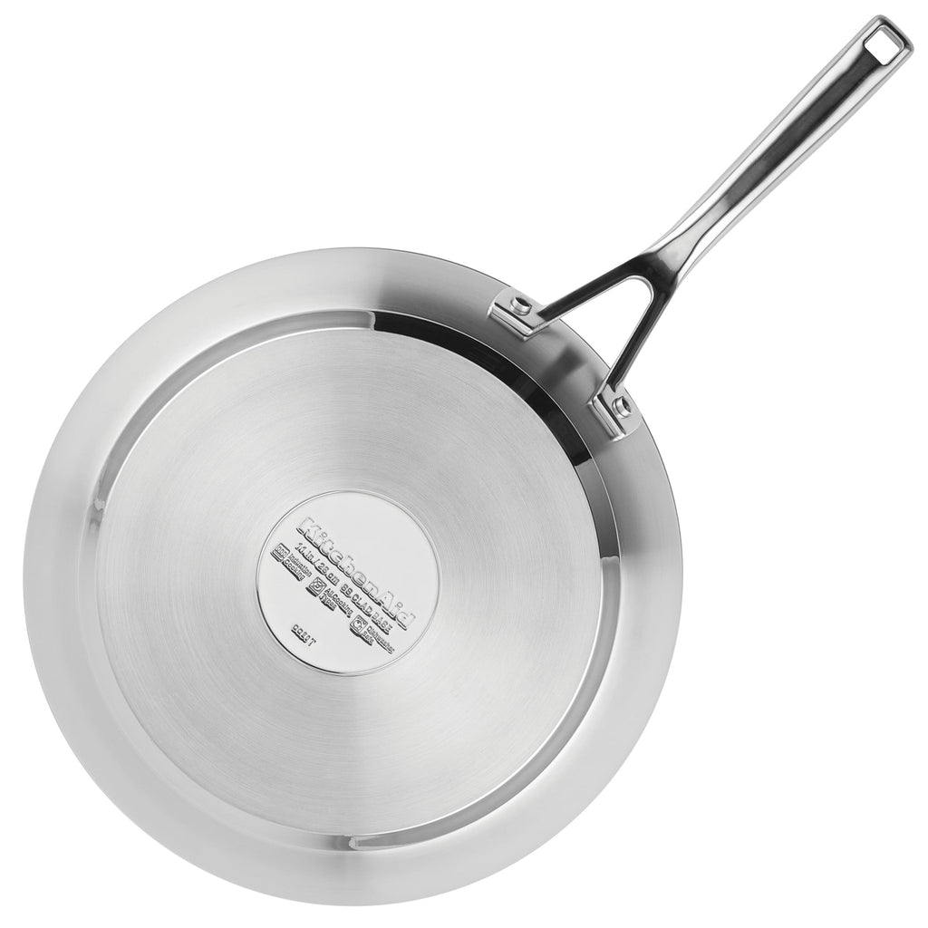 3-Ply Base 11 Pcs Stainless Steel Cookware Induction Pots and Pans Set, Metal Utensil and Dishwasher Safe and Oven Safe to 500°F, Brushed Stainless Steel