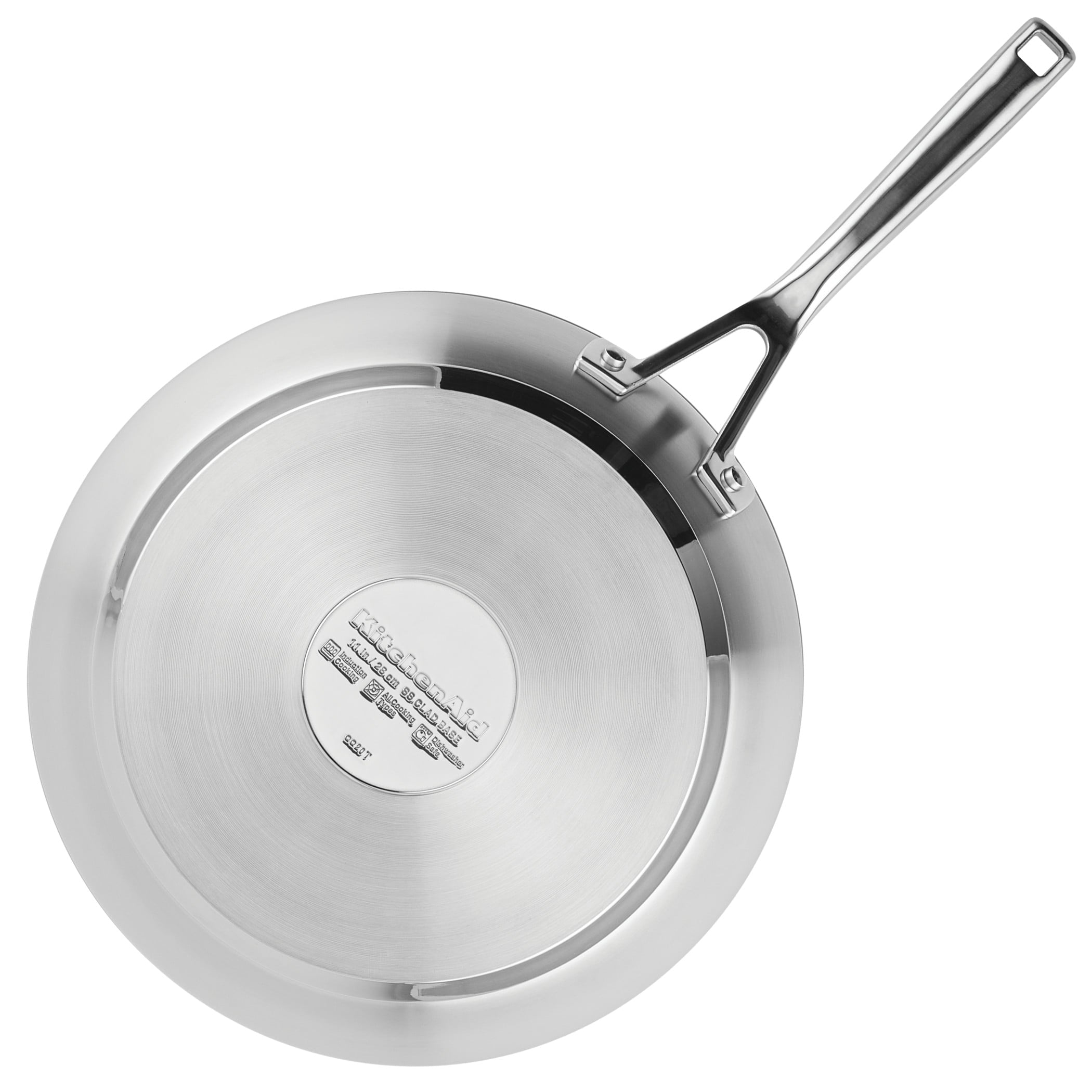 3-Ply Base 11 Pcs Stainless Steel Cookware Induction Pots and Pans Set, Metal Utensil and Dishwasher Safe and Oven Safe to 500°F, Brushed Stainless Steel