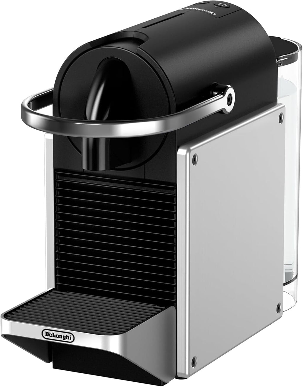 Pixie EN127.S, Fully Automatic Coffee Machine, One-Button Coffee Machine with Multi-Function, Welcome Set Included, Compact Design, 19 Bar Pressure, 1260W, Silver