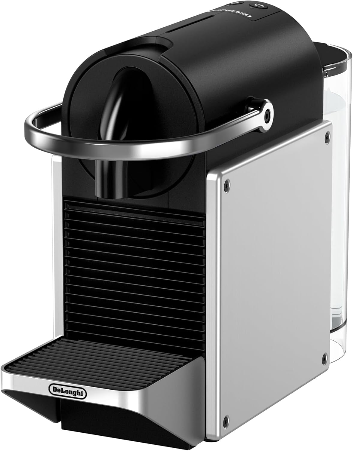 Pixie EN127.S, Fully Automatic Coffee Machine, One-Button Coffee Machine with Multi-Function, Welcome Set Included, Compact Design, 19 Bar Pressure, 1260W, Silver