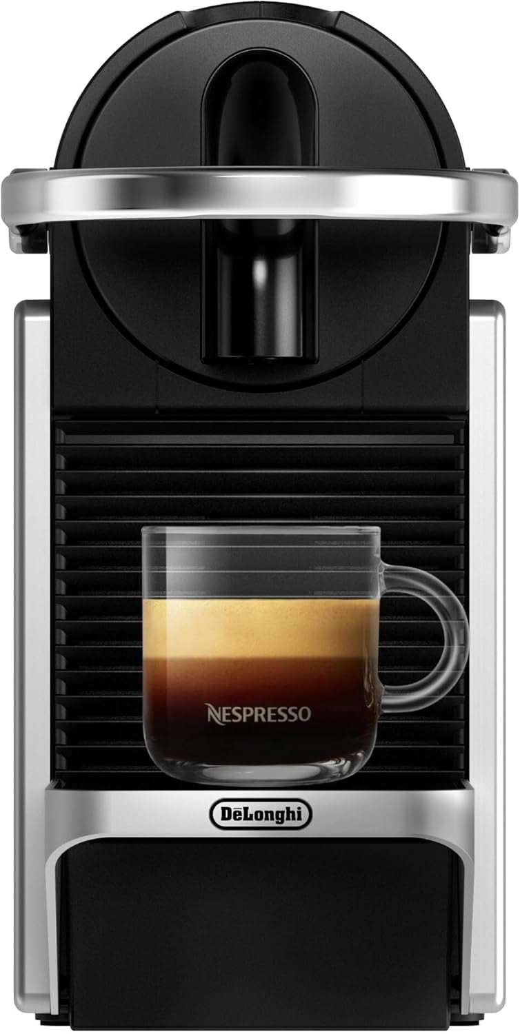 Pixie EN127.S, Fully Automatic Coffee Machine, One-Button Coffee Machine with Multi-Function, Welcome Set Included, Compact Design, 19 Bar Pressure, 1260W, Silver