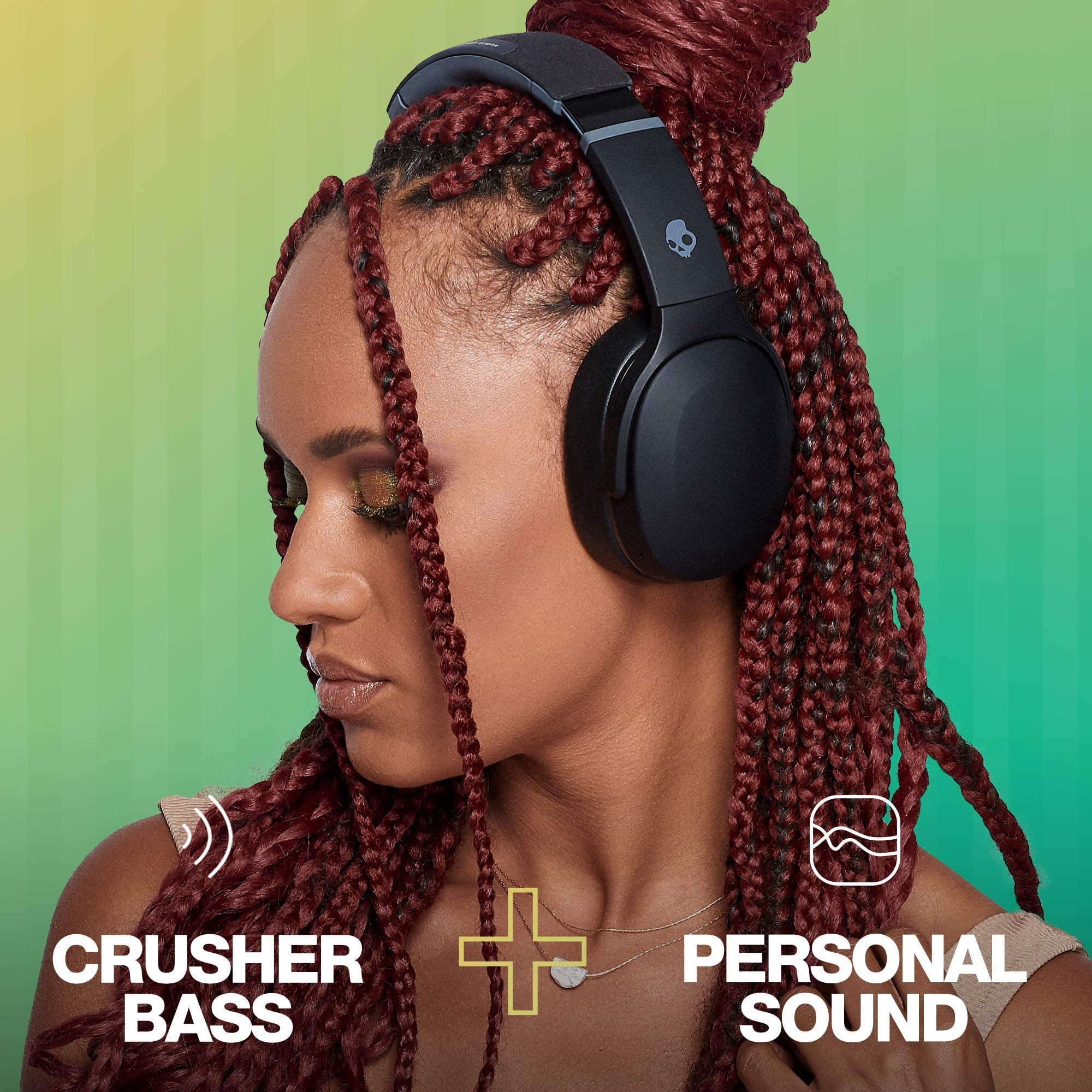 NEW Crusher Evo Over-Ear Bluetooth Headphones with Sensory Bass Black
