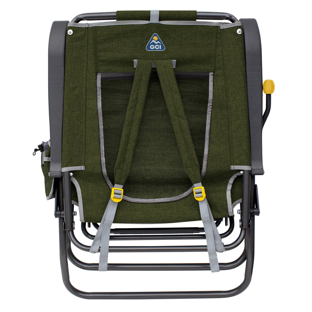 Legz Up Lounger Adjustable Folding Recliner Camp Chair, Heathered Loden