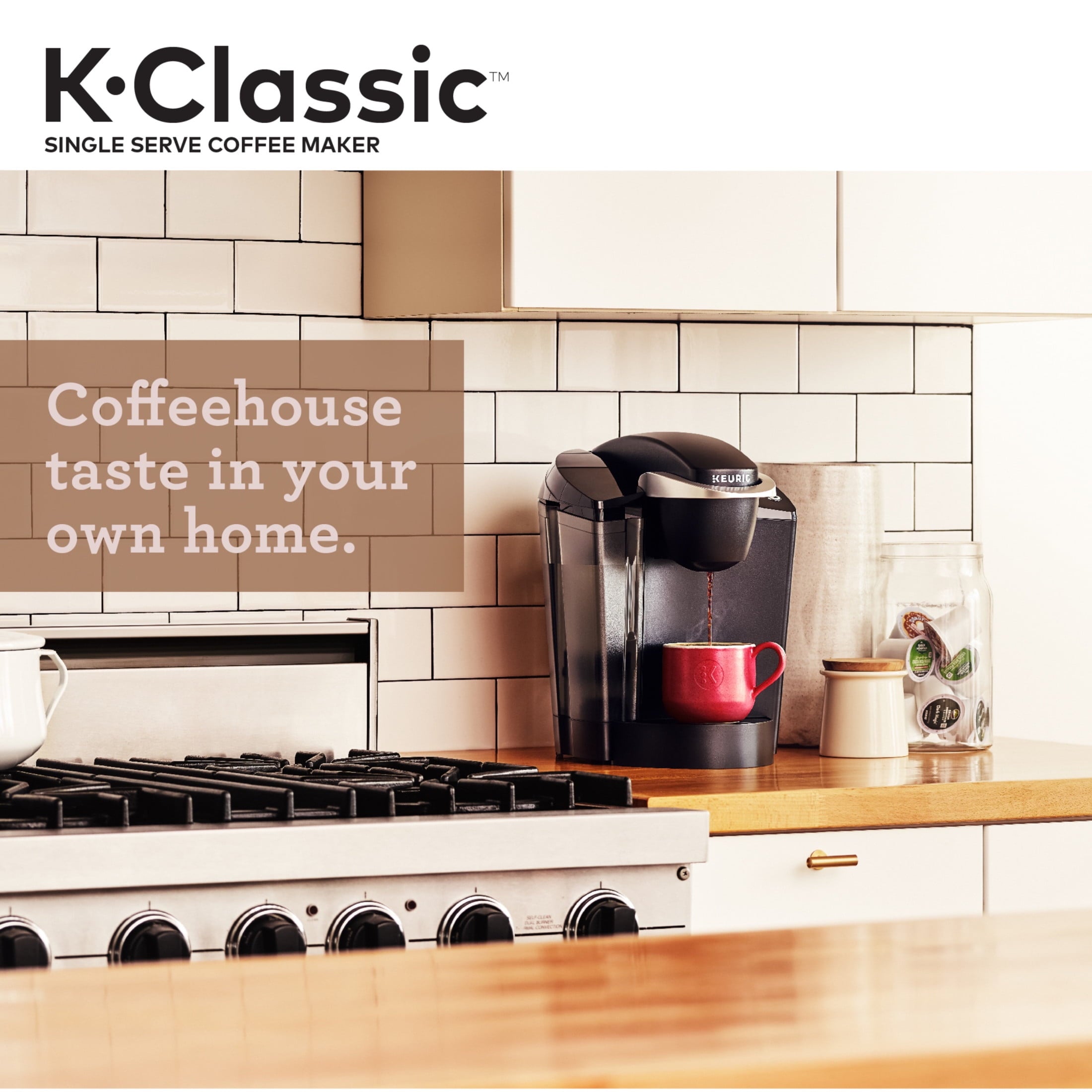 K-Classic Single Serve K-Cup Pod Coffee Maker, Black