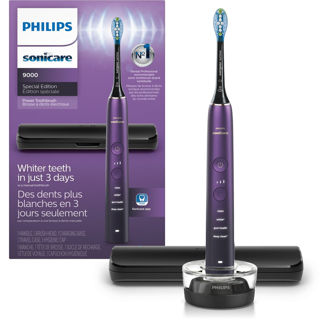 9000 Special Edition Rechargeable Toothbrush, Black/Purple HX9911/91