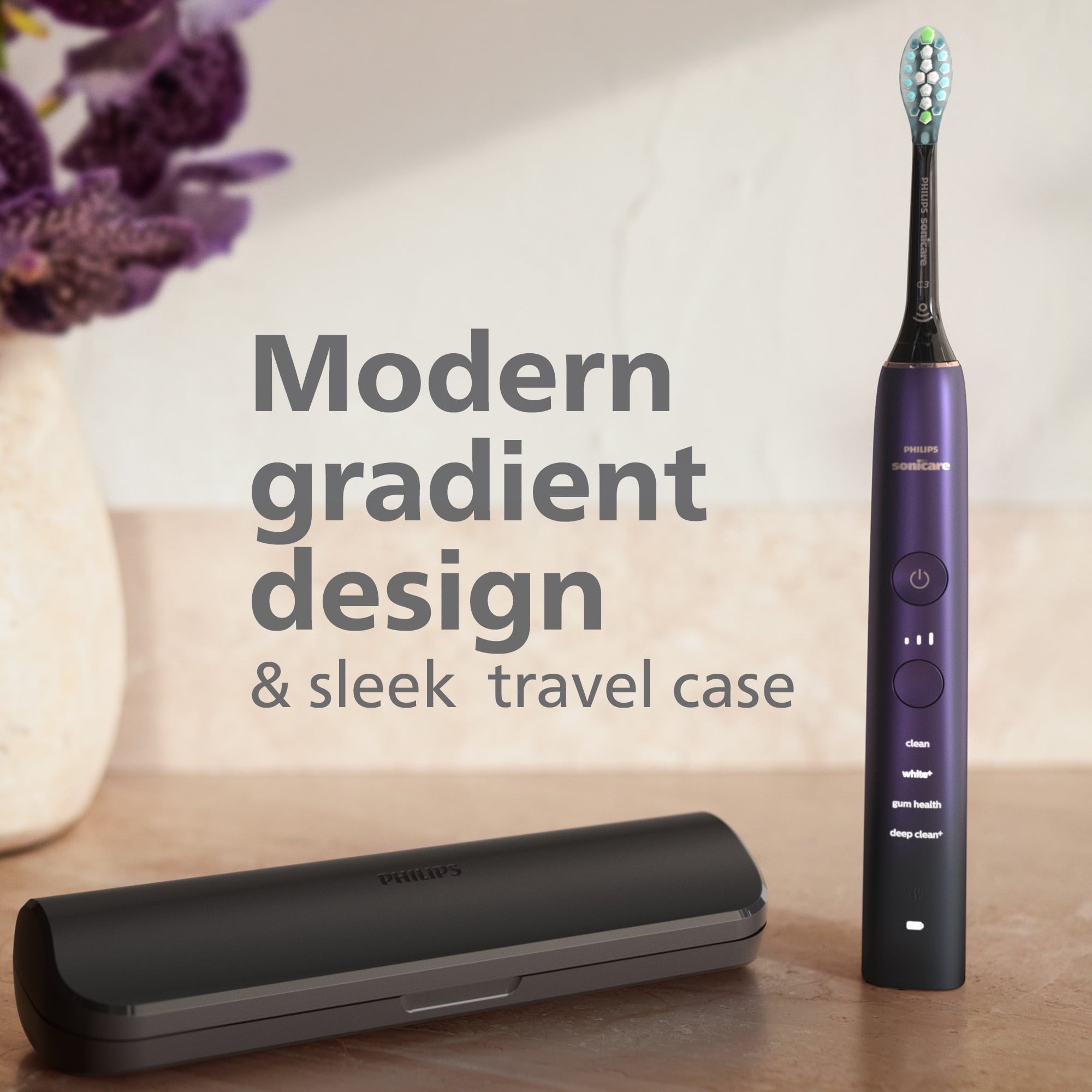 9000 Special Edition Rechargeable Toothbrush, Black/Purple HX9911/91