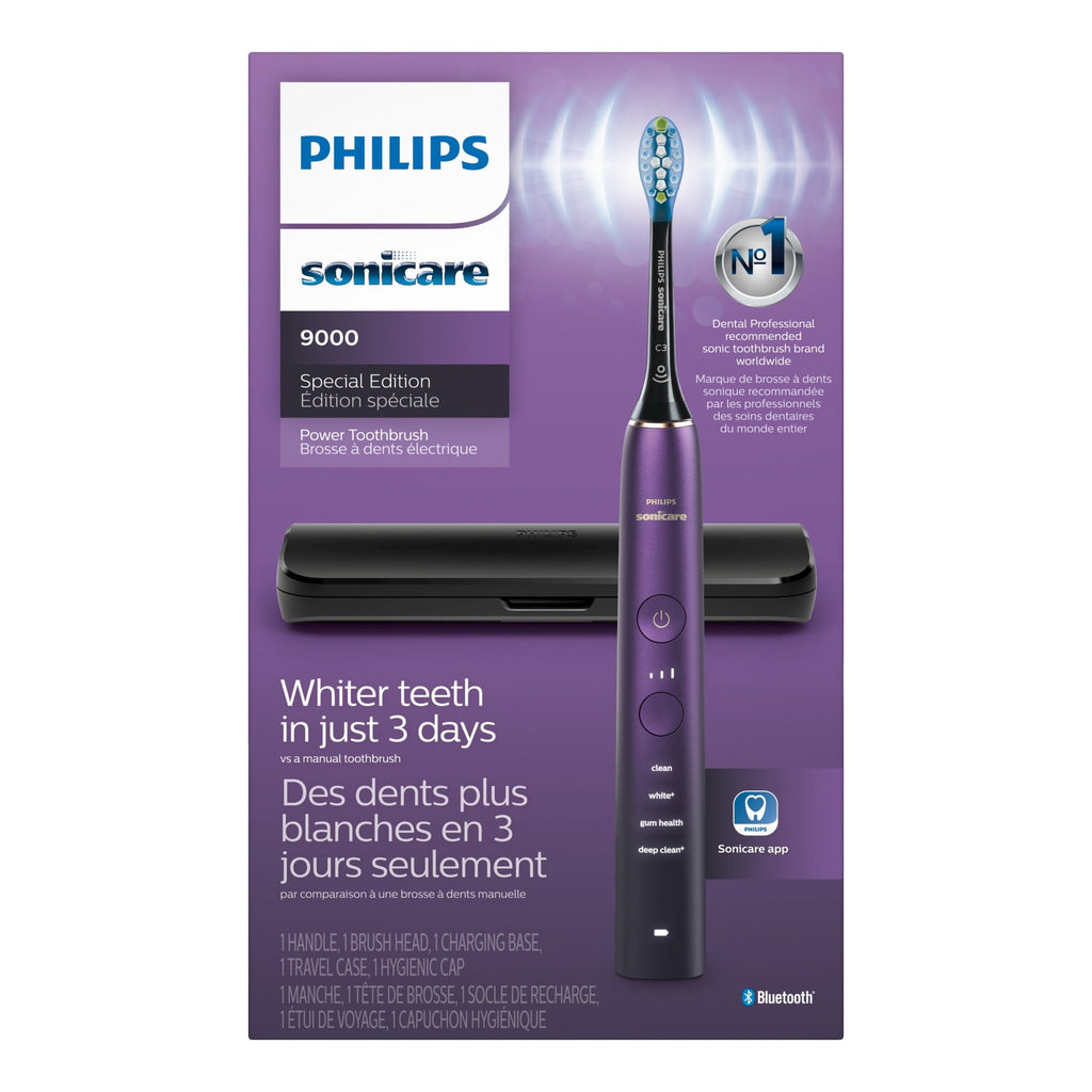 9000 Special Edition Rechargeable Toothbrush, Black/Purple HX9911/91