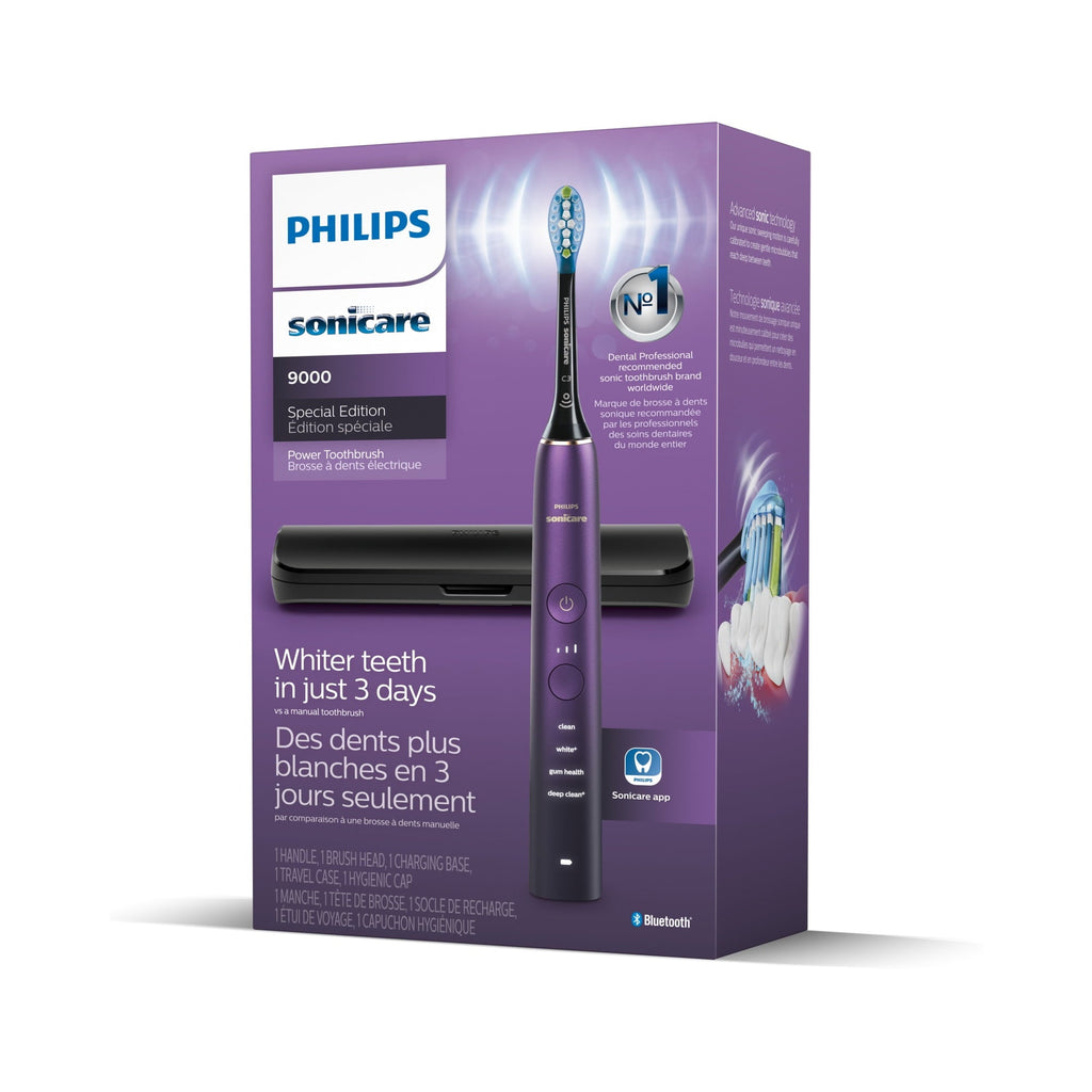 9000 Special Edition Rechargeable Toothbrush, Black/Purple HX9911/91