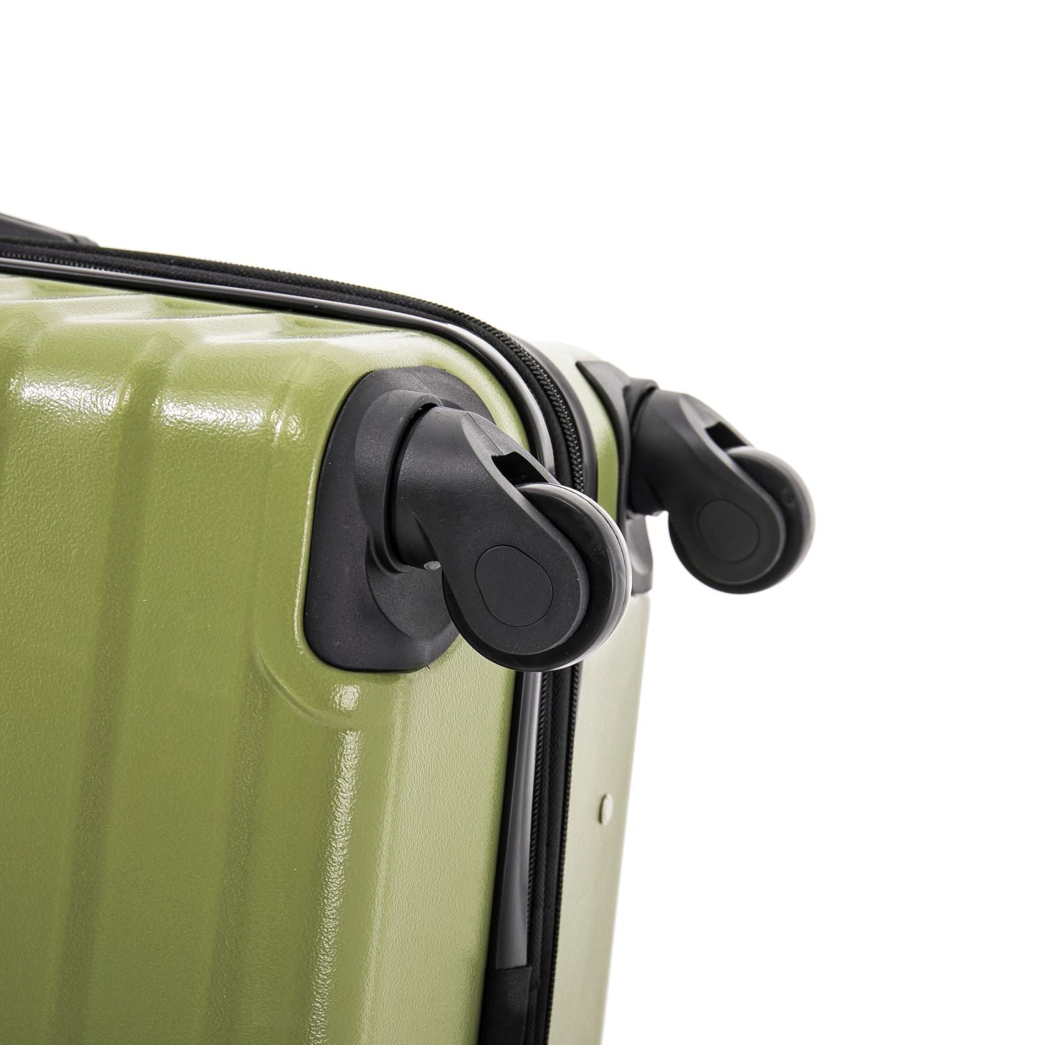 AURUM 3-Piece Hardside Luggage Sets with Spinner Wheels, Handle and Trolley, (20"/24"/28"), Green
