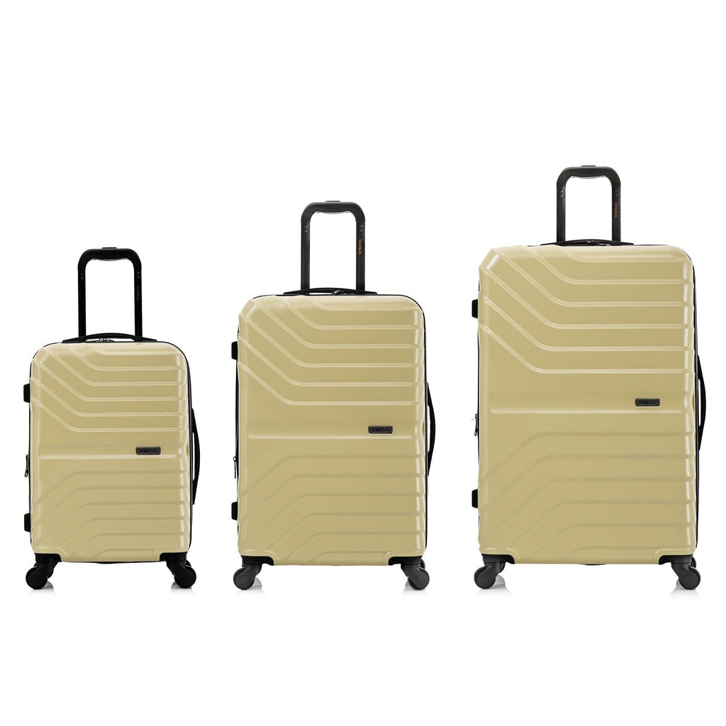 AURUM 3-Piece Hardside Luggage Sets with Spinner Wheels, Handle and Trolley, (20"/24"/28"), Green
