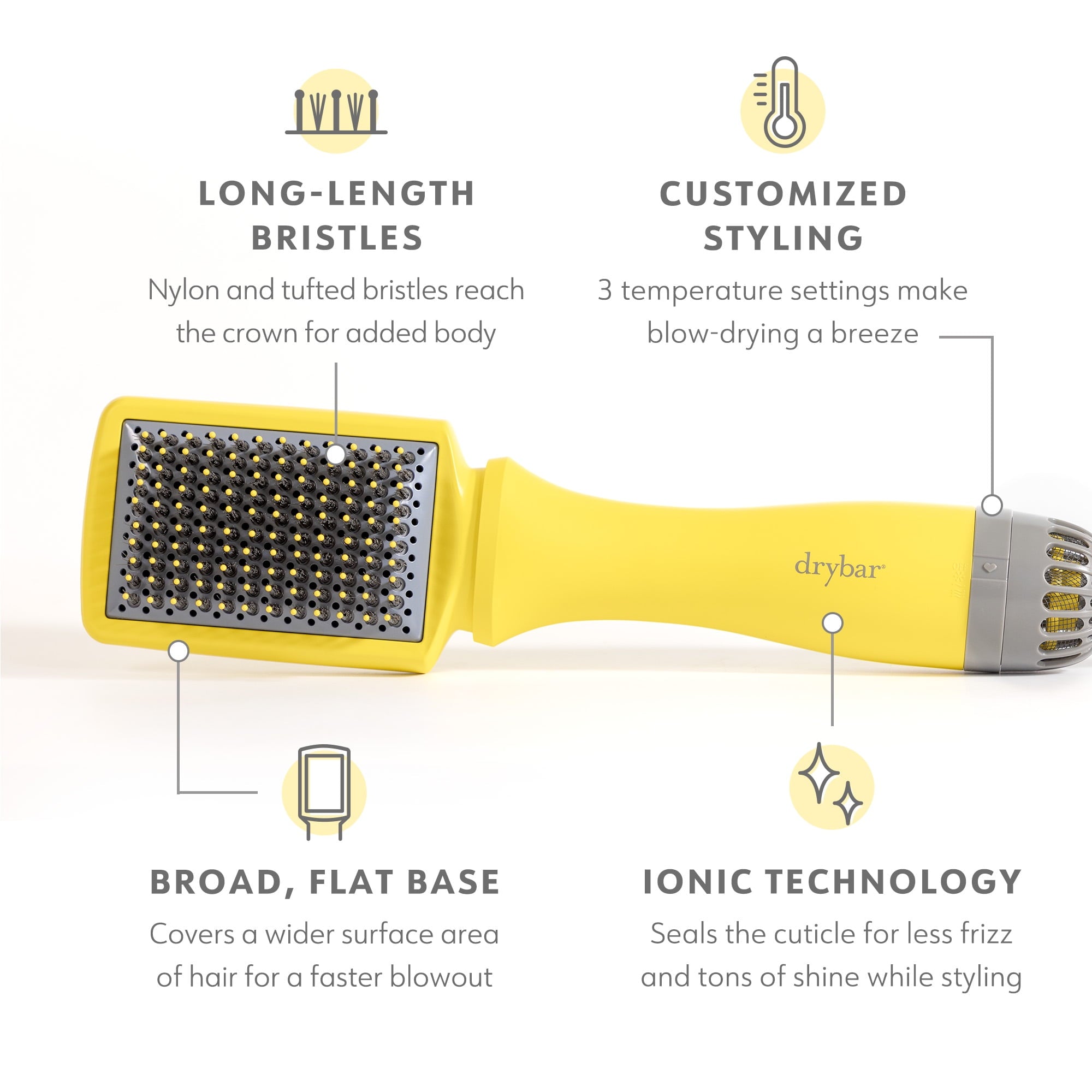 The Smooth Shot Paddle Brush Blow-Dryer Hair Brush