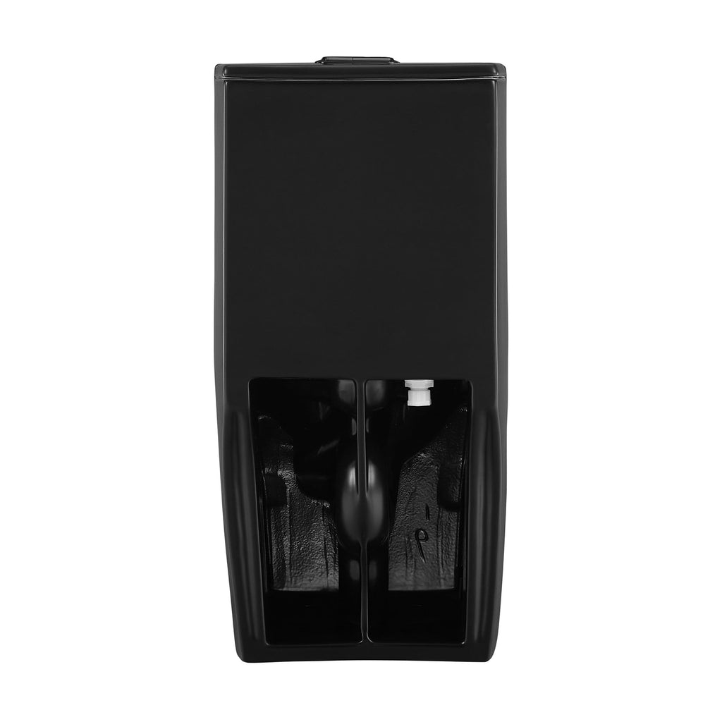 One Piece Elongated Toilet Dual Vortex™ Flush in Matte Black, Black Hardware 1.1/1.6 gpf