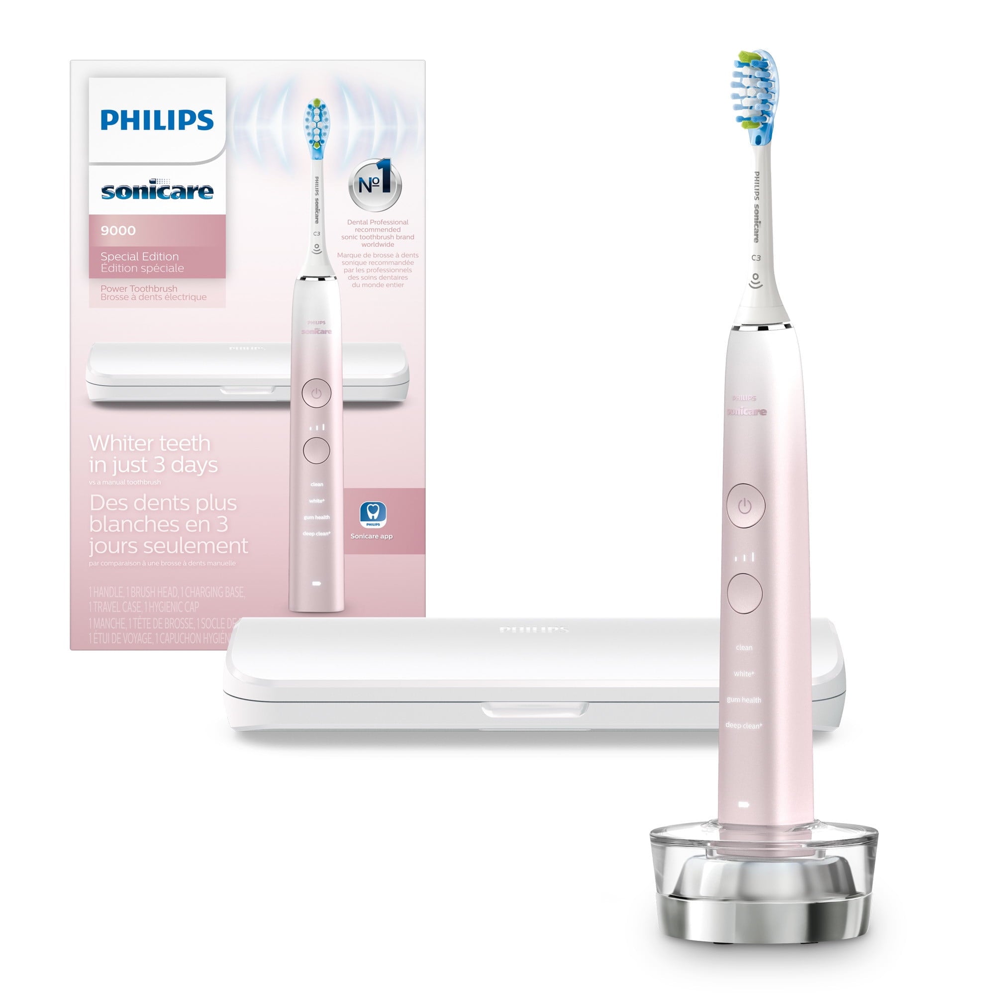 9000 Special Edition Rechargeable Toothbrush, Pink White, HX9911/90