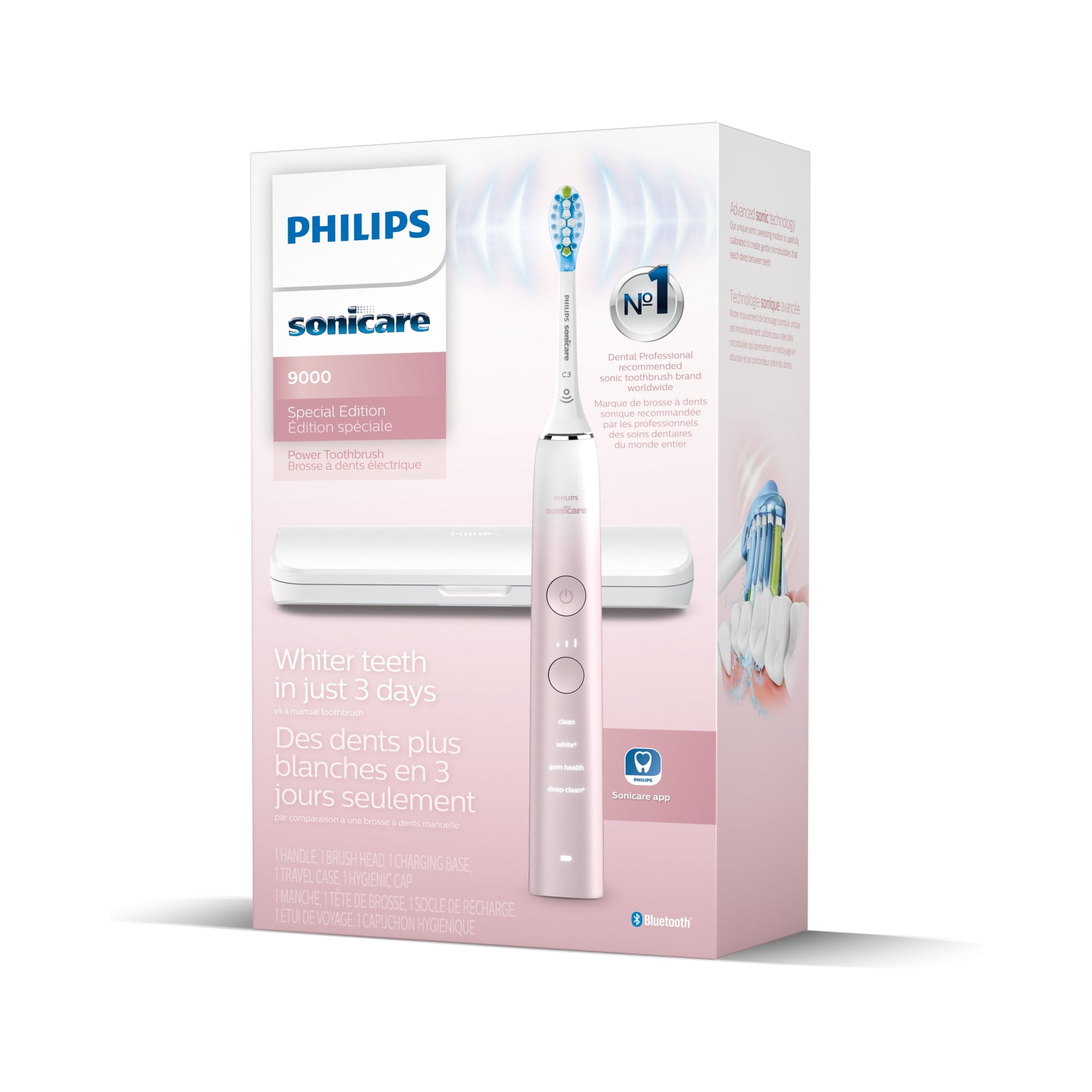 9000 Special Edition Rechargeable Toothbrush, Pink White, HX9911/90