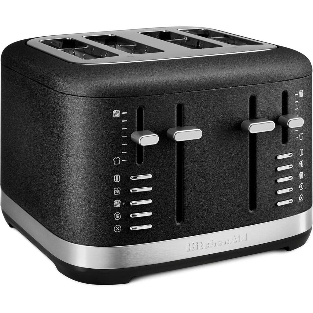 4 Slice Metal Toaster | Cast Iron Black